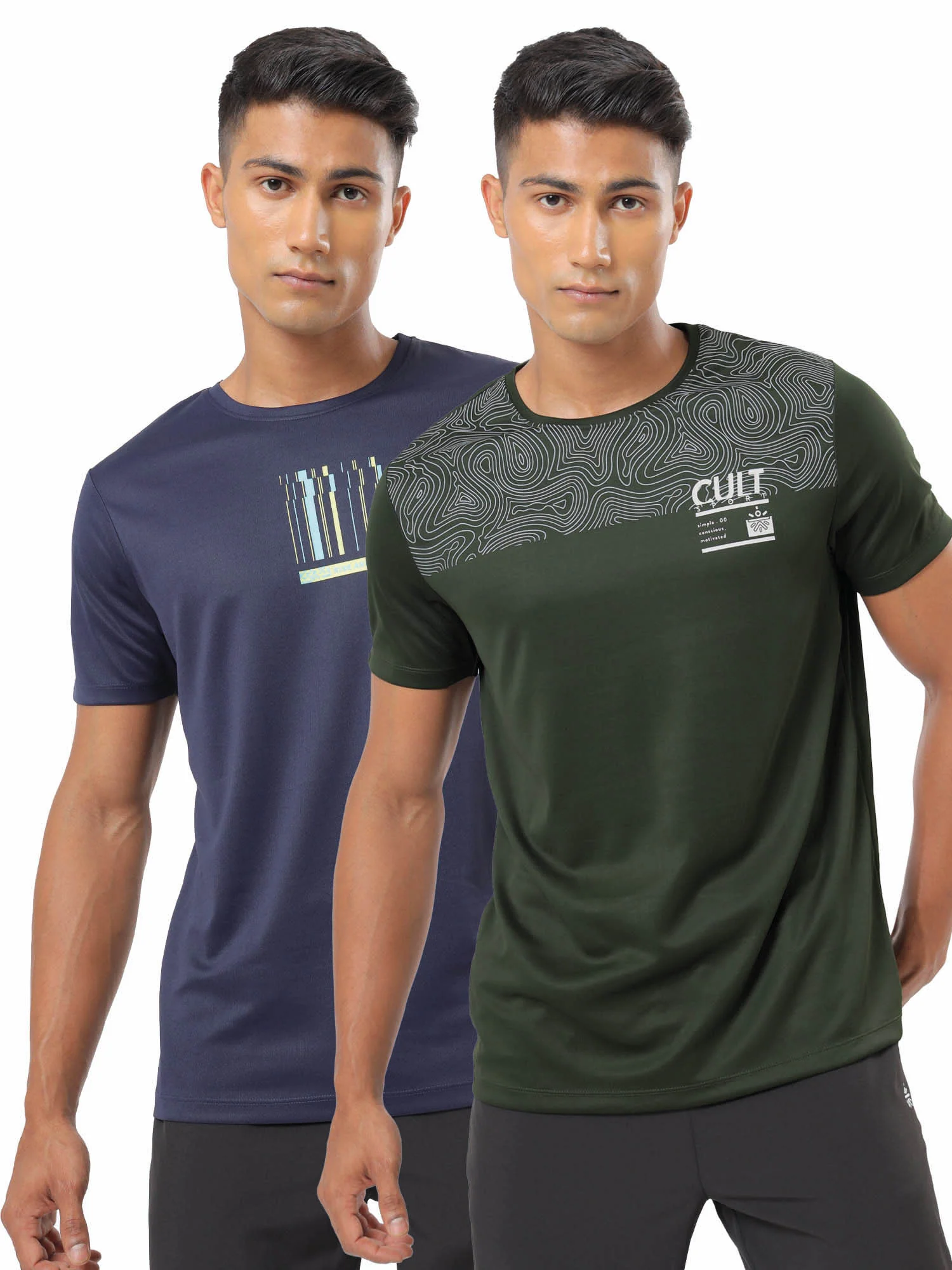 Active T-shirt with Placement Graphic Pack of 2 - Image 8