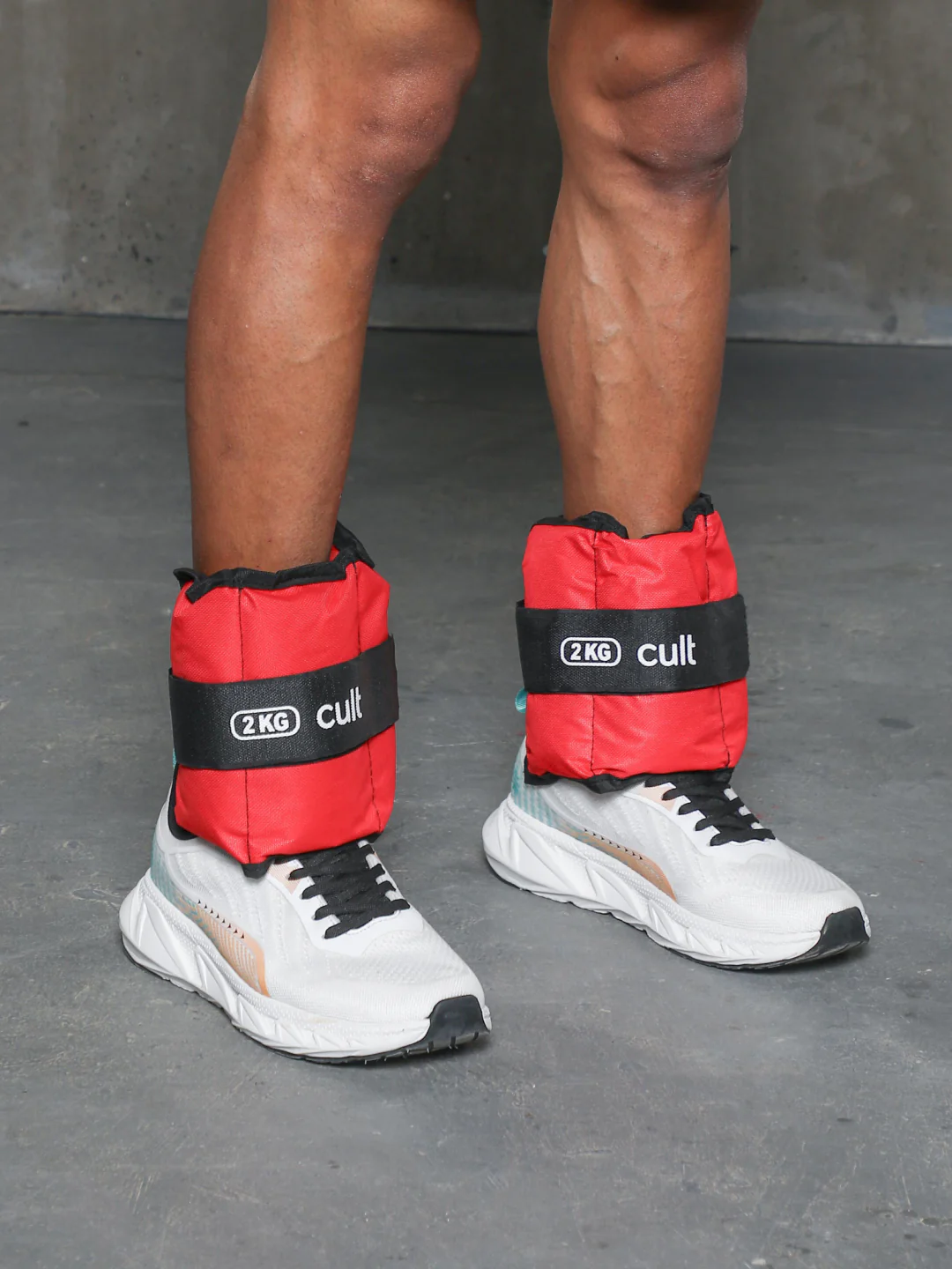 Ankle Weights 4 kg (2 kg Each Strap) Red Strength Training, Running, Yoga & Home Workouts