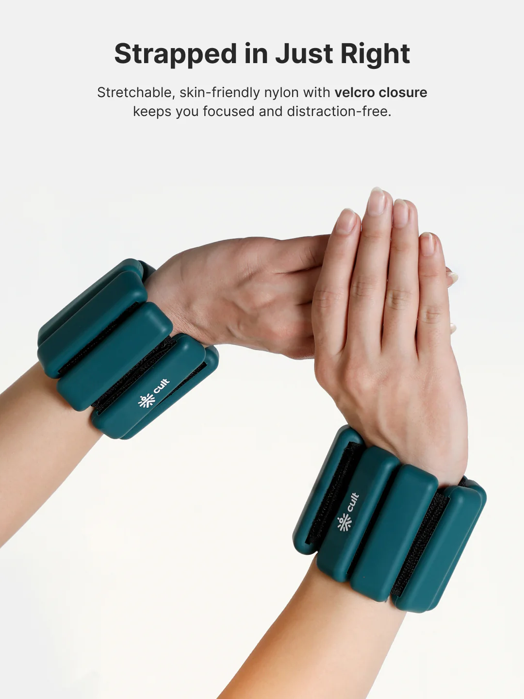 Adjustable Ankle and Wrist Weights (450 g x 2) pair with Removable 60 g Slots Green Customisable Weights for Running, Walking, Yoga & Workouts - Image 4