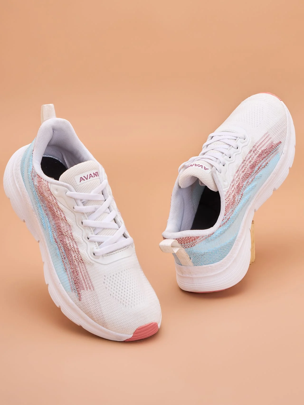Womens - Shoes - White-Blue - UK 8