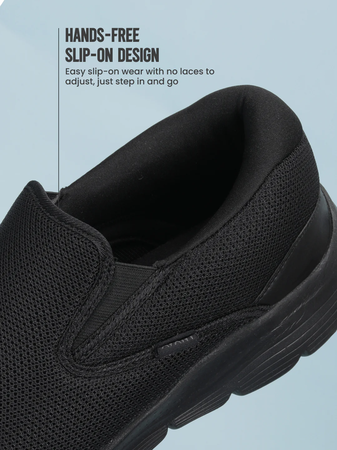 Avant Men's AirCruise Slip-On Walking Shoes - Black - Image 6