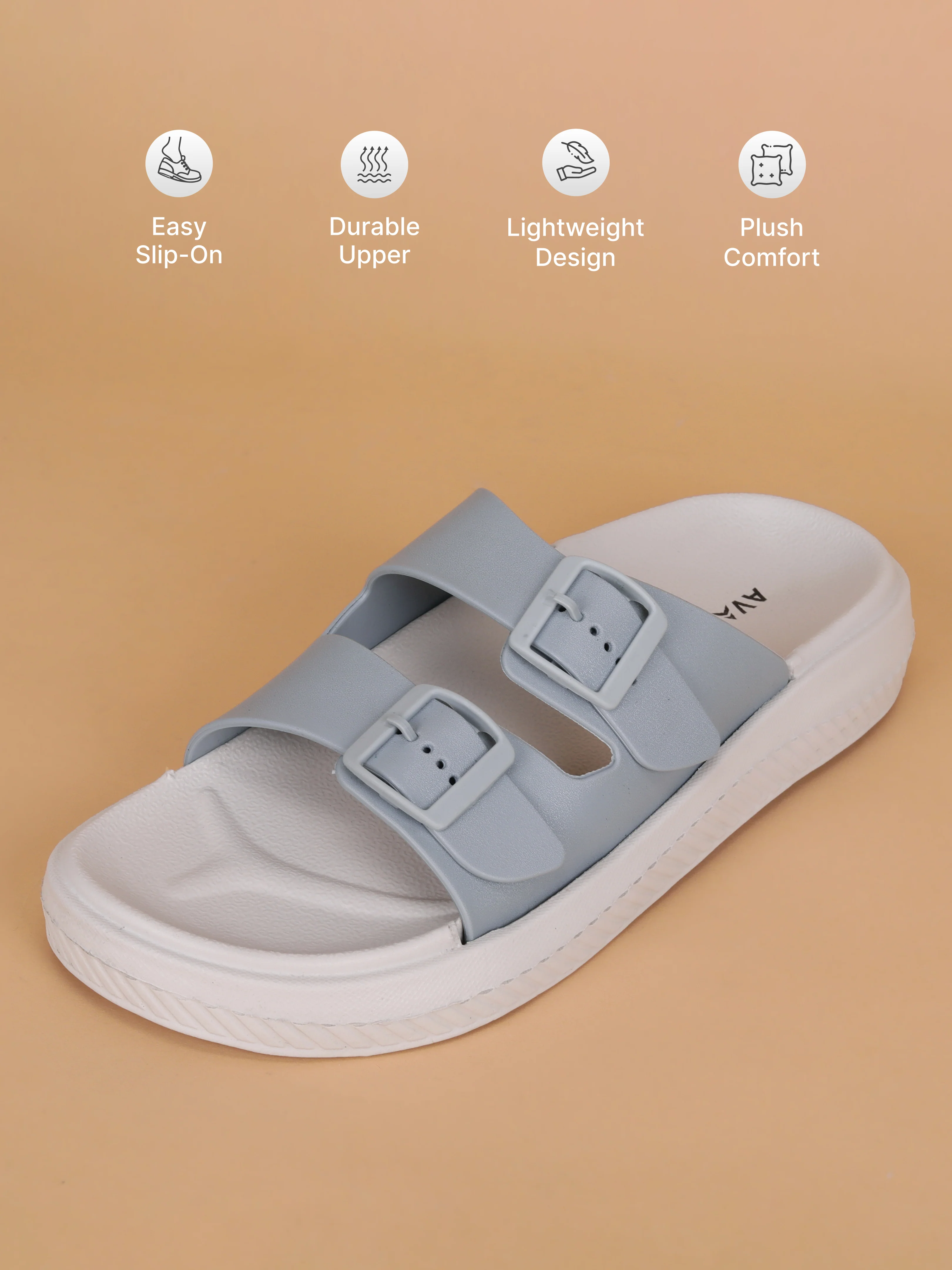 Avant Men’s Brisk Sliders - Grey - Image 3