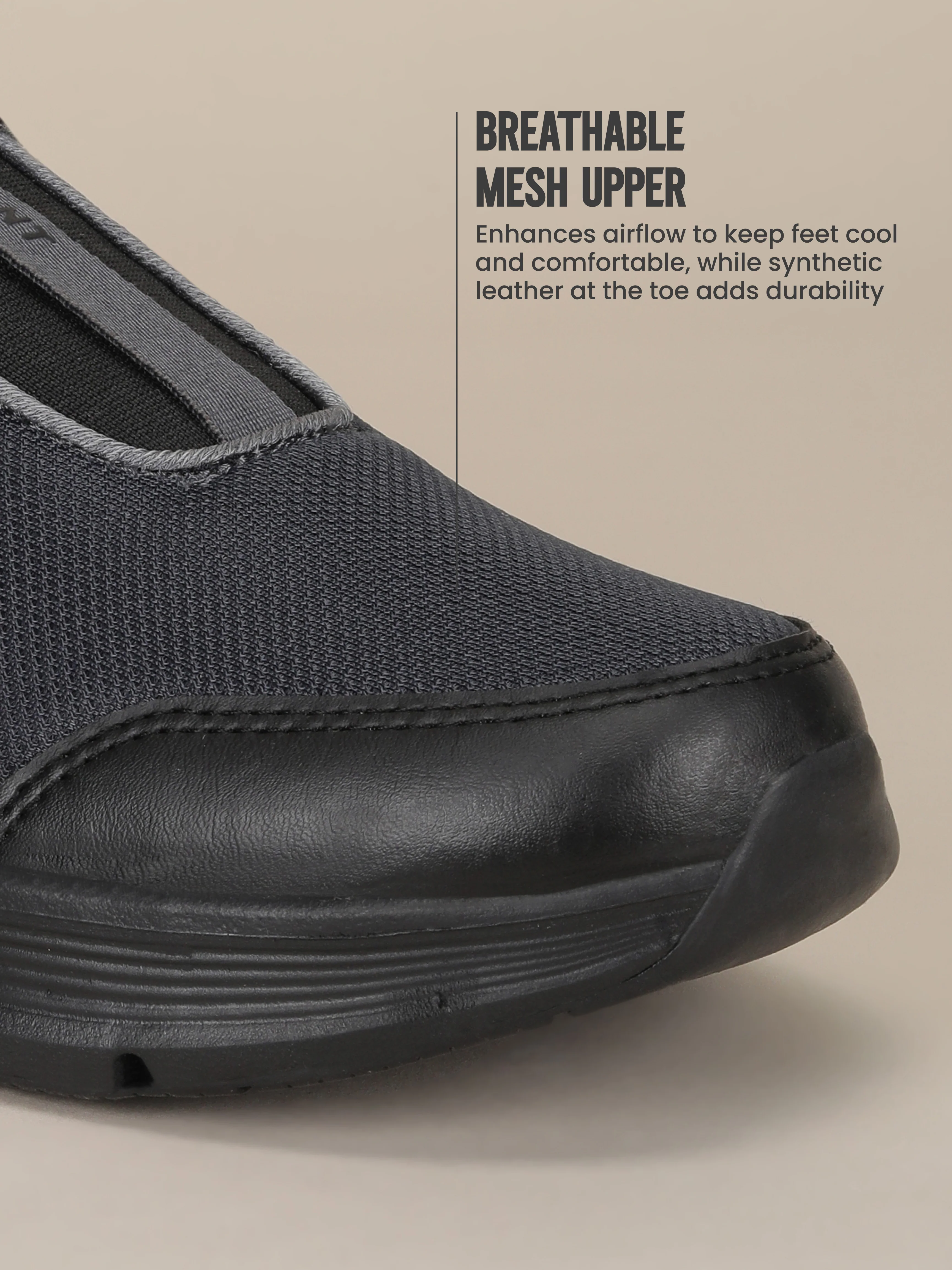 Avant Men's GlideFlex Slip-On Walking Shoes - D.Grey - Image 5