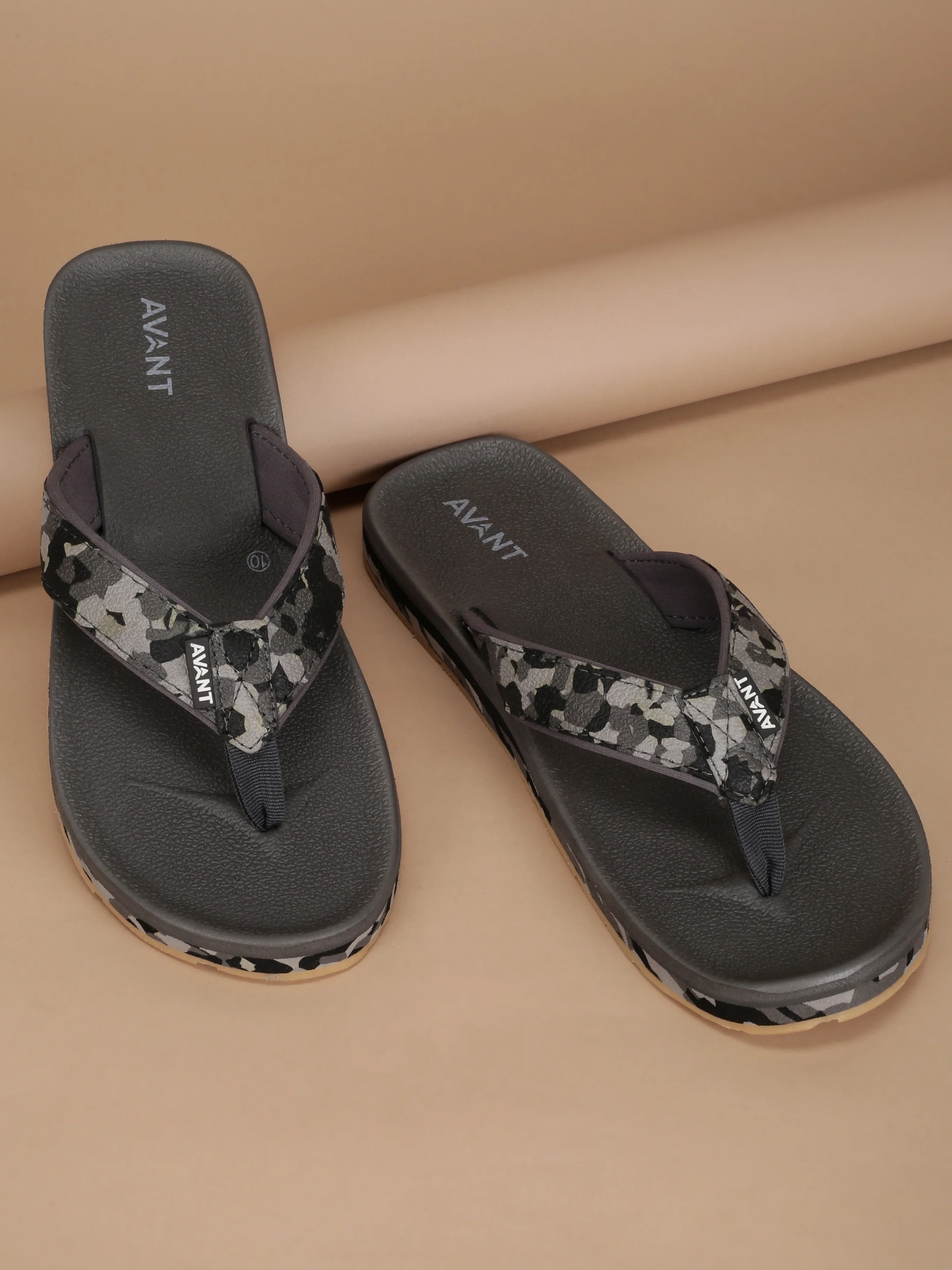 Avant Men's Mariner Flip Flops - Grey/Black