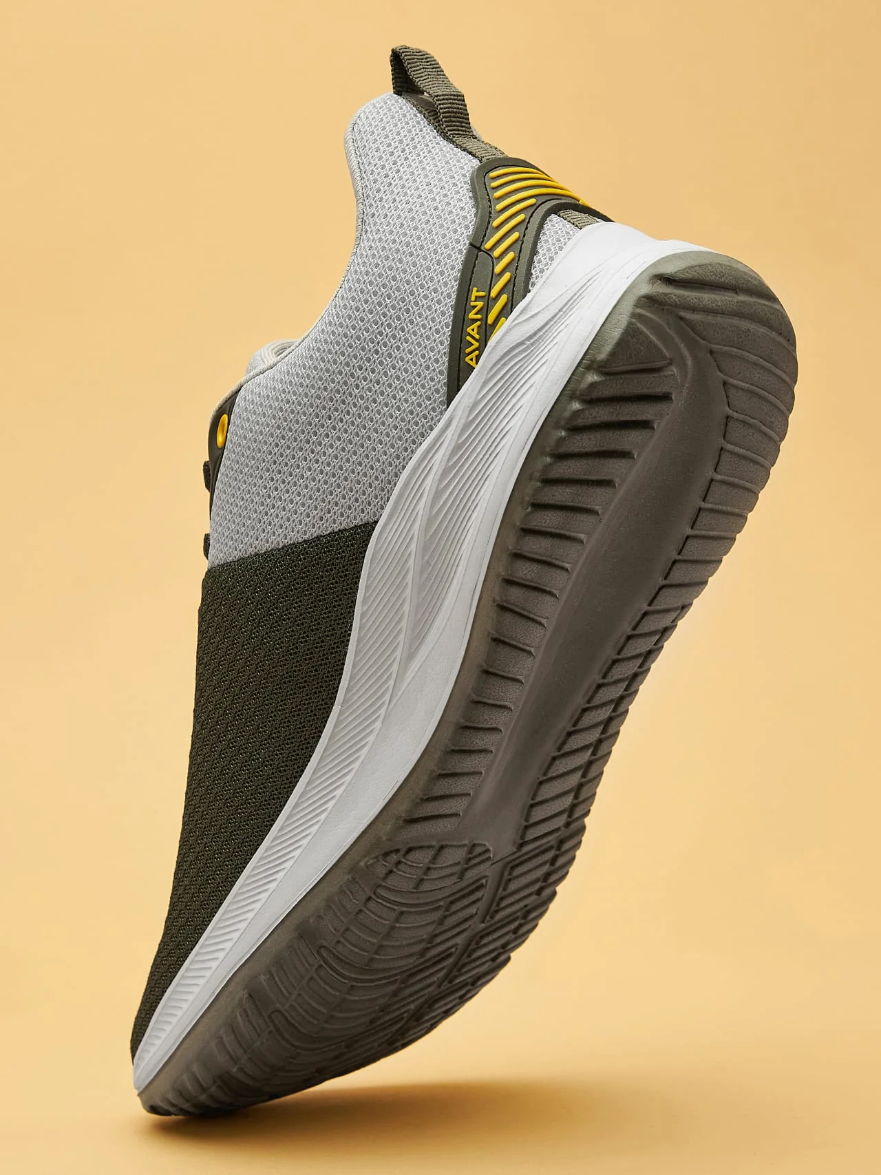Avant Men's Racer Walking Shoes-L.Grey/Olive - Image 10