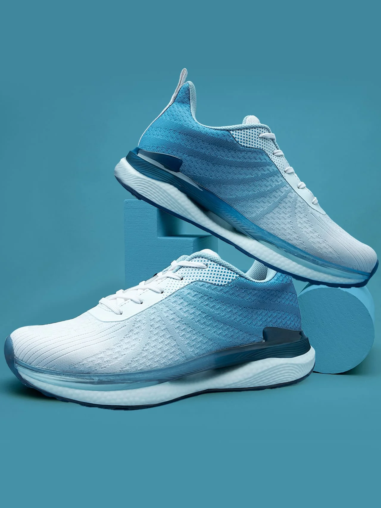 Avant Men's Rainbow Casual Shoes-Blue / White