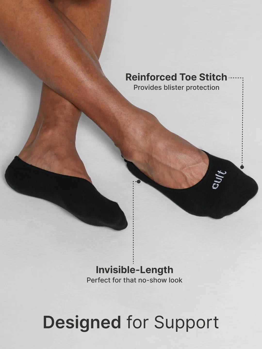 Casual Low Cut Invisible Pack of 3 Multicolour Cotton Blend Men Socks Soft, Breathable & All-Day Comfort - Image 5
