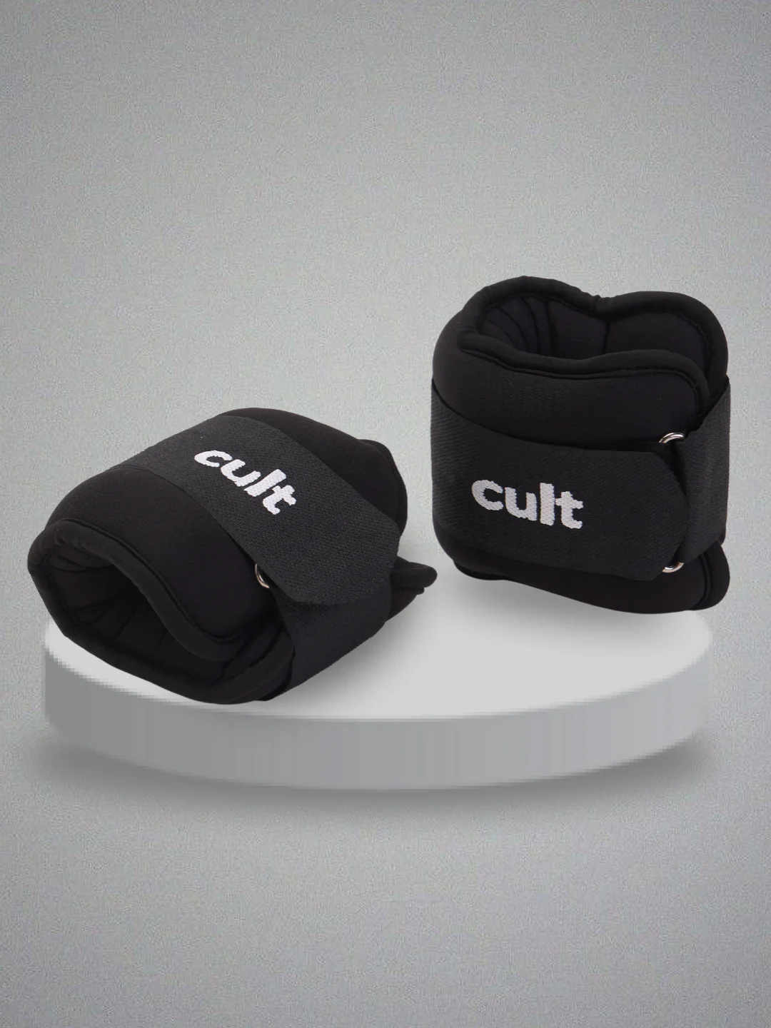 cult Ankle Weight Band Black For Gym and Training Resistance Bands for Men & Women Pair of 2 (0.5 kg each)