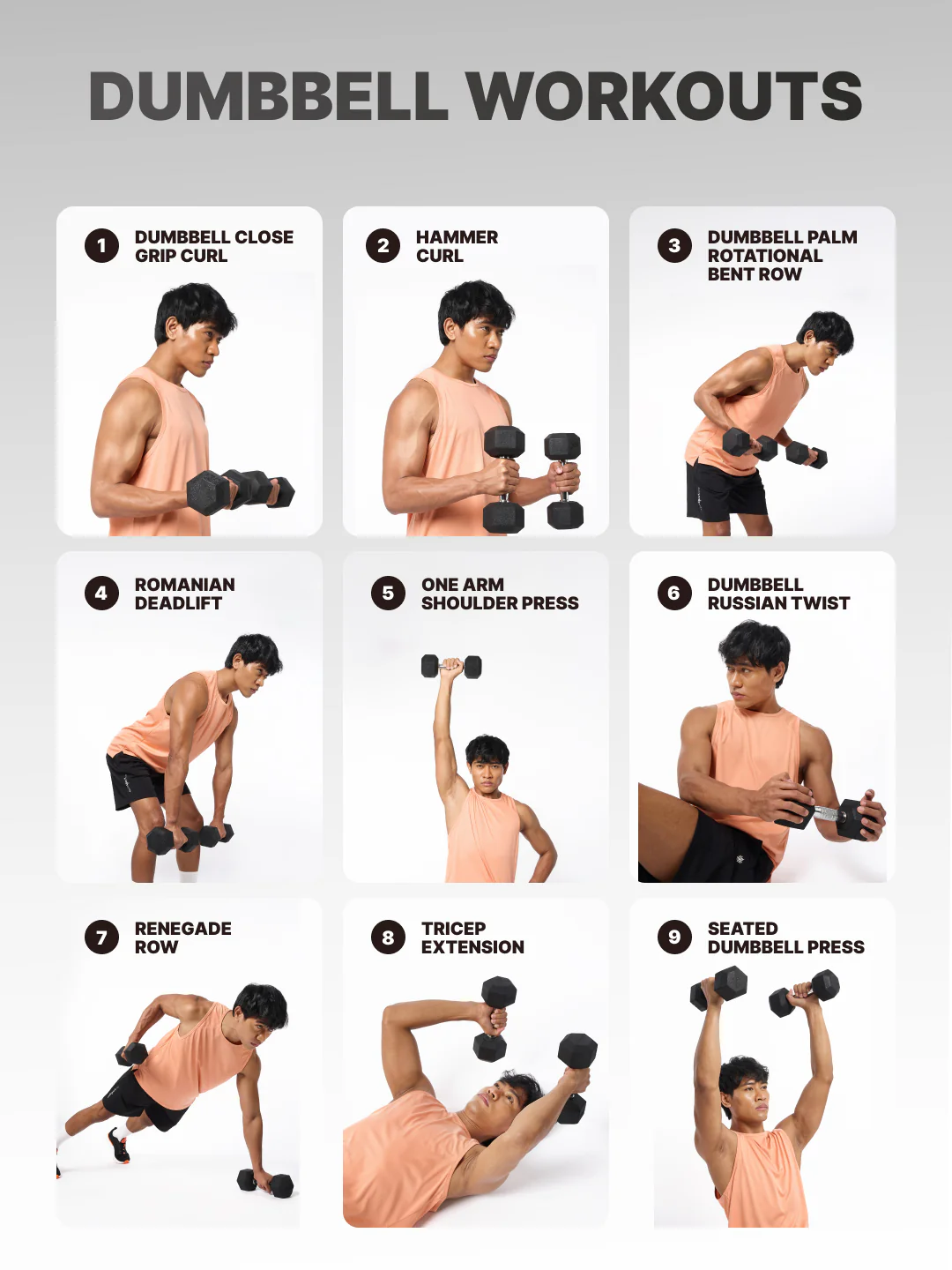 Cult 10Kg Hex Dumbbells For Home & Gym Exercises, Set of 2, (Black) - Image 7