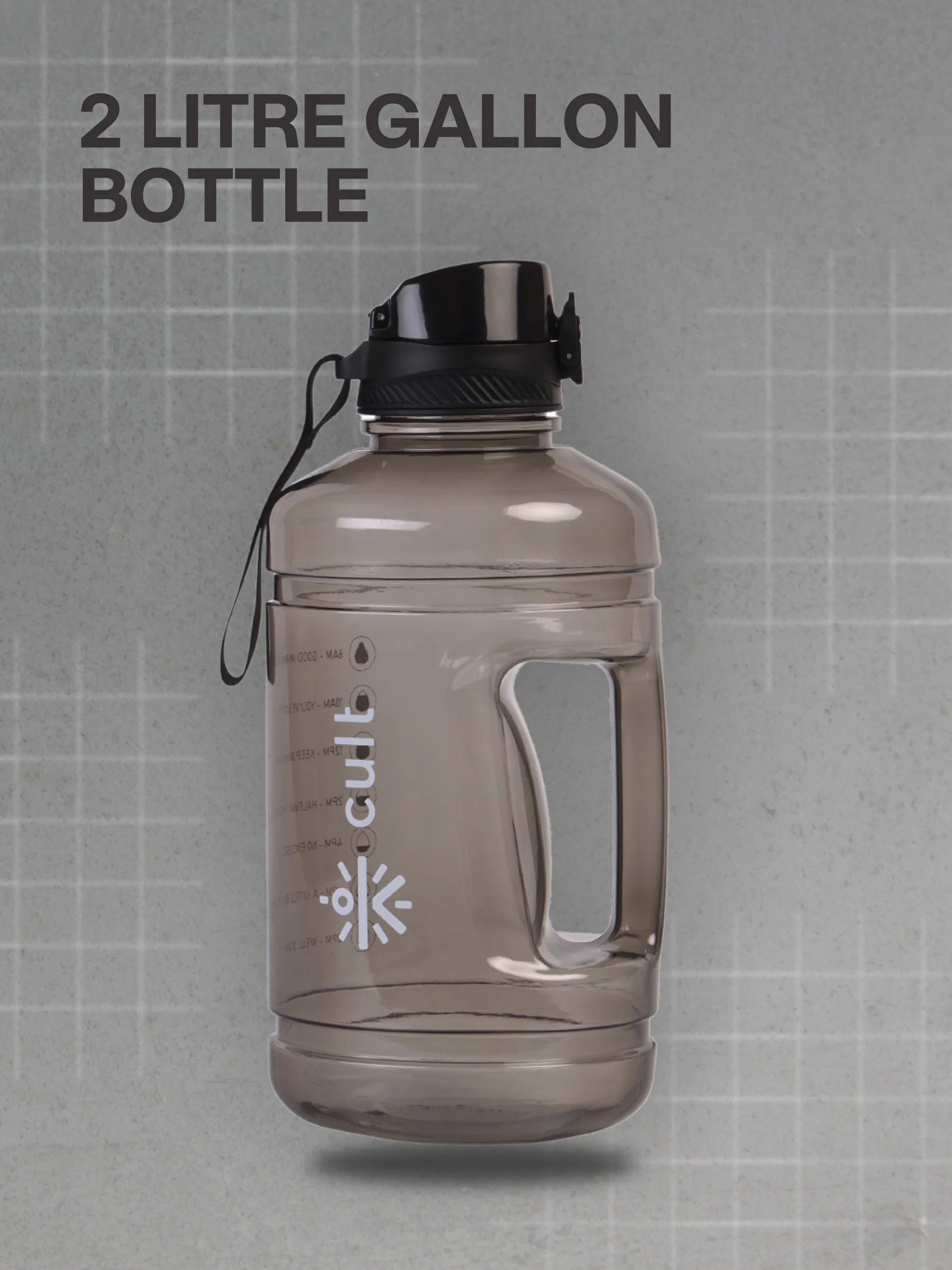 cult 2.2 Litre Water Bottle Gym Gallon Water Bottle Gym Bottles For Men & Women Big Water Bottle Sports Water Bottle Plastic Water Bottle Black