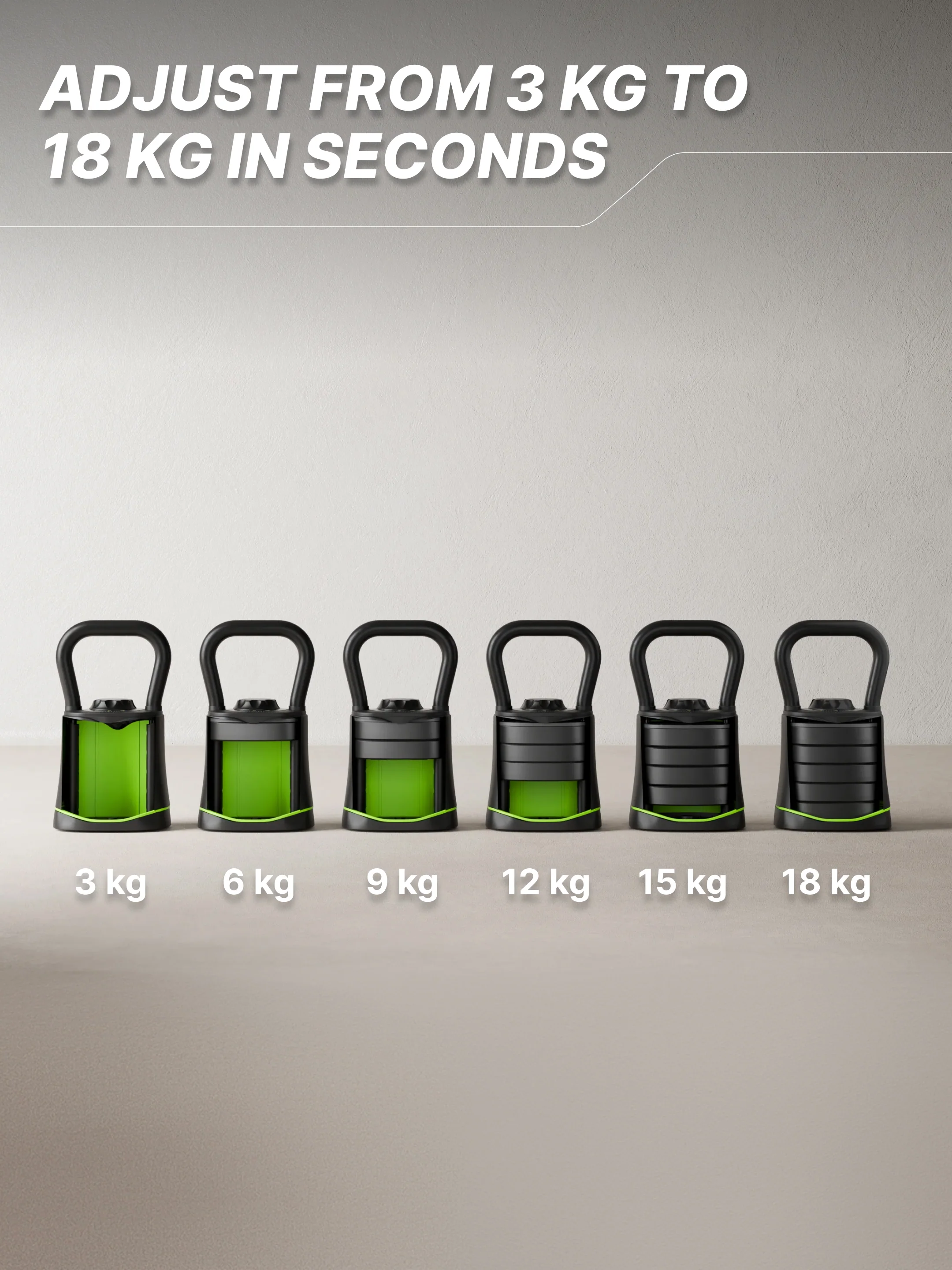 Cult Adjustable Kettlebell 18 Kg | 6-in-1 Weight Settings: 3-18 Kg | Wide Handle & Stable Base | Compact Strength Training Equipment for Home Gym (with 6 Months Extended Warranty) - Image 7