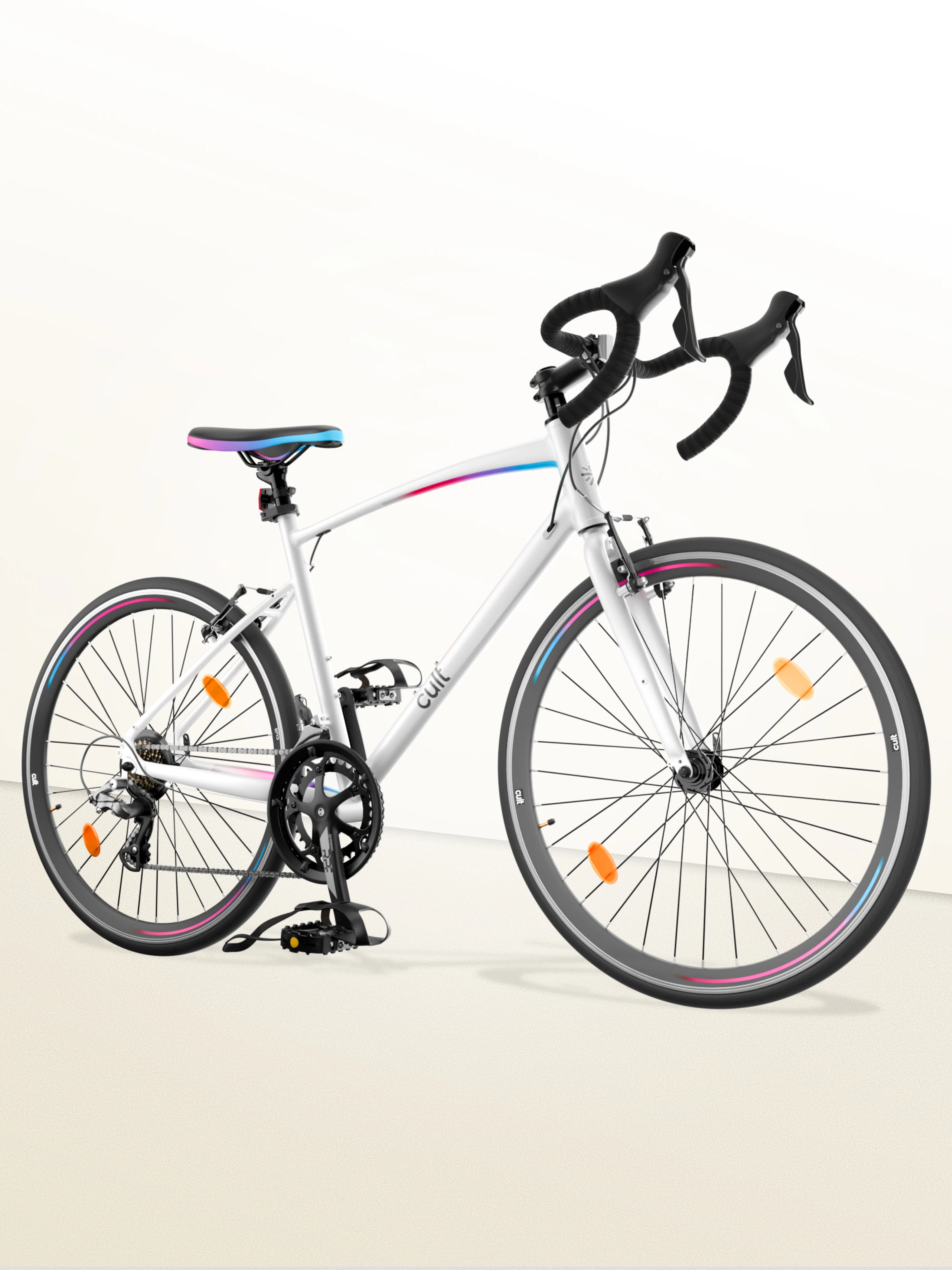 Cult Aero 700C 16 Speed Alloy Road Bike – White