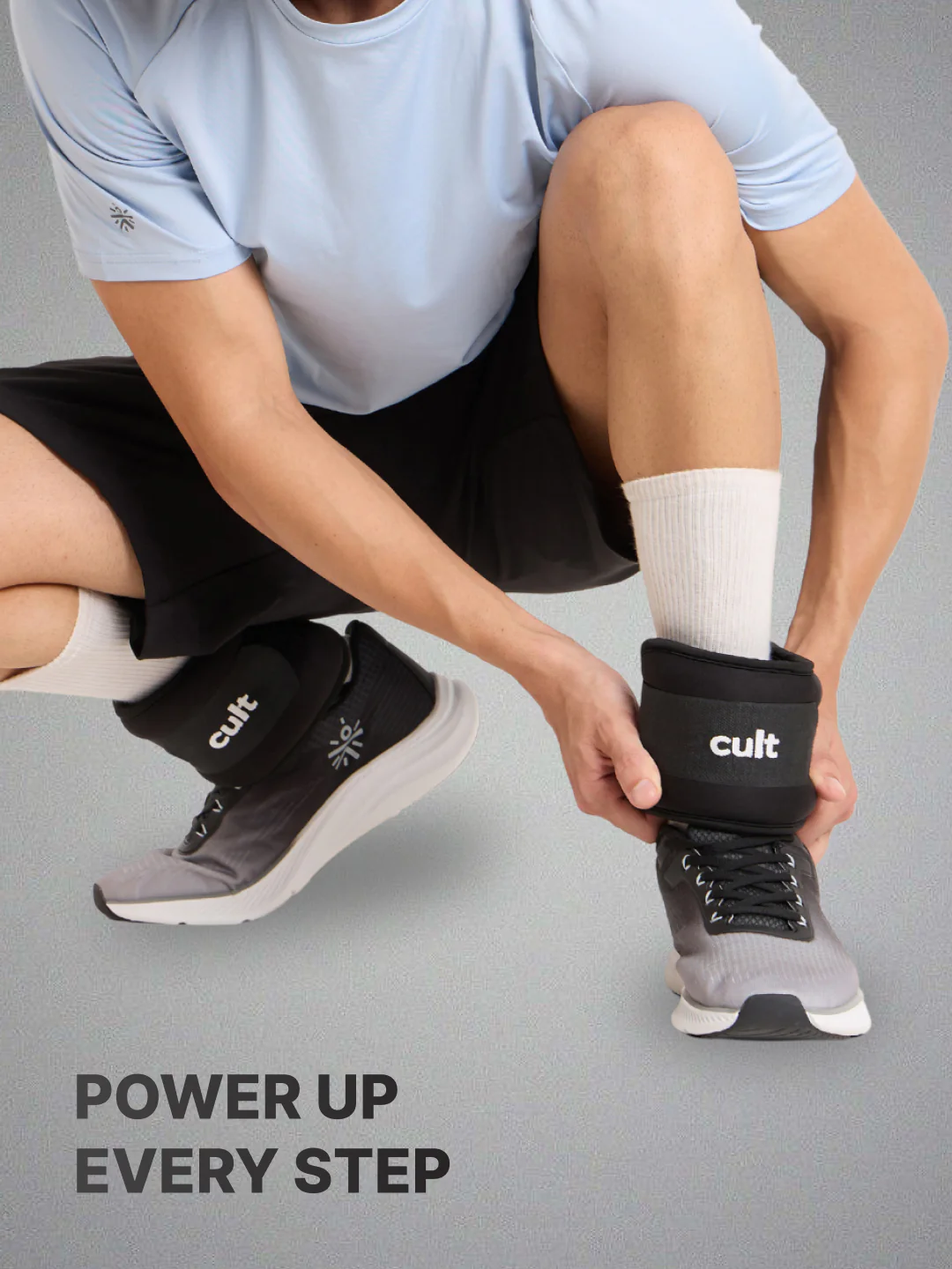 cult Ankle Weight Bands Black For Gym and Training Resistance Bands for Men & Women Pair of 2 (1 kg each) - Image 2