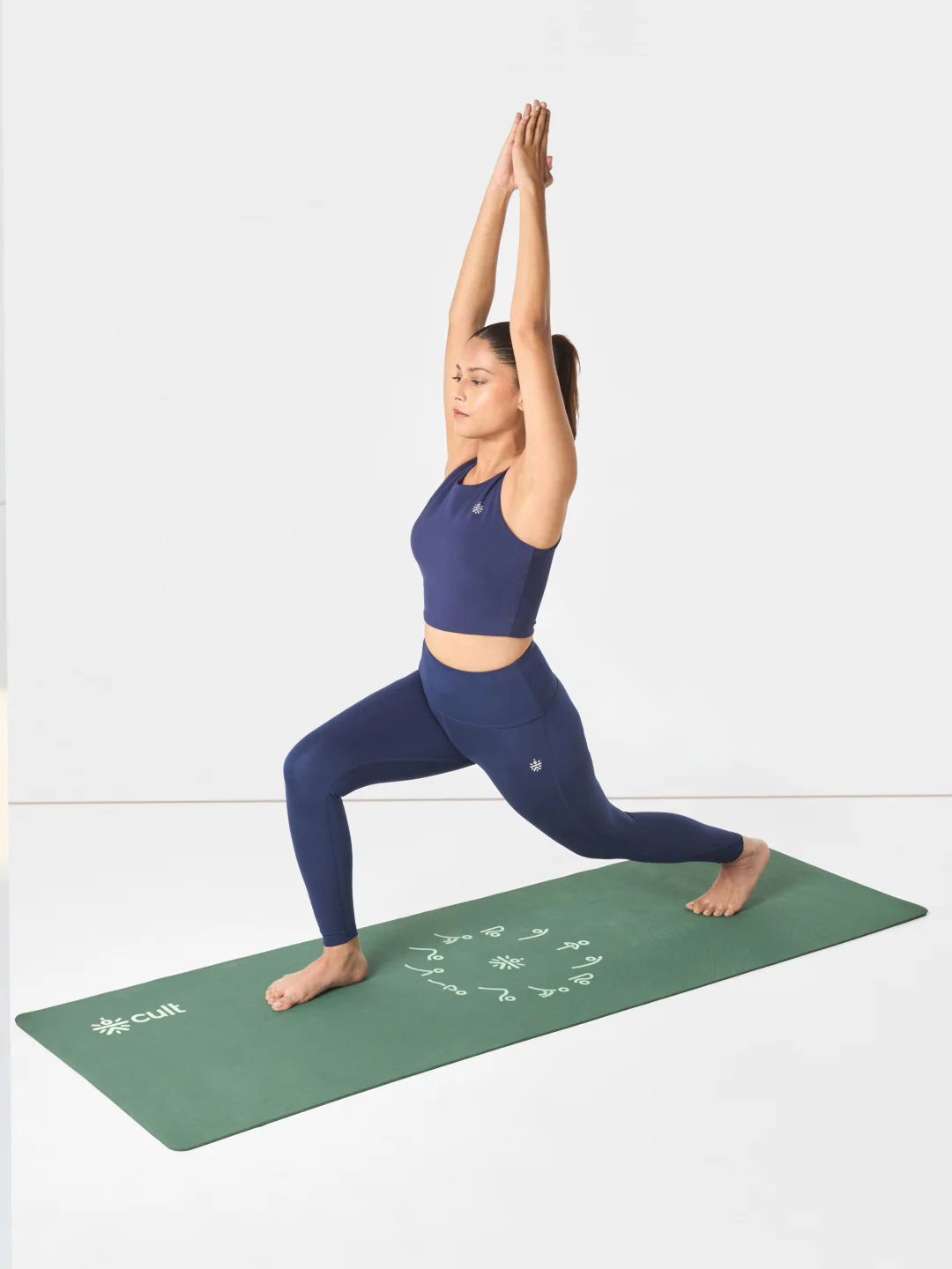 cult Aroma Infused TPE Yoga Mat 6 mm Anti Skid Non Slip Exercise Mat with Carry Bag for Yoga Workout Gym Green