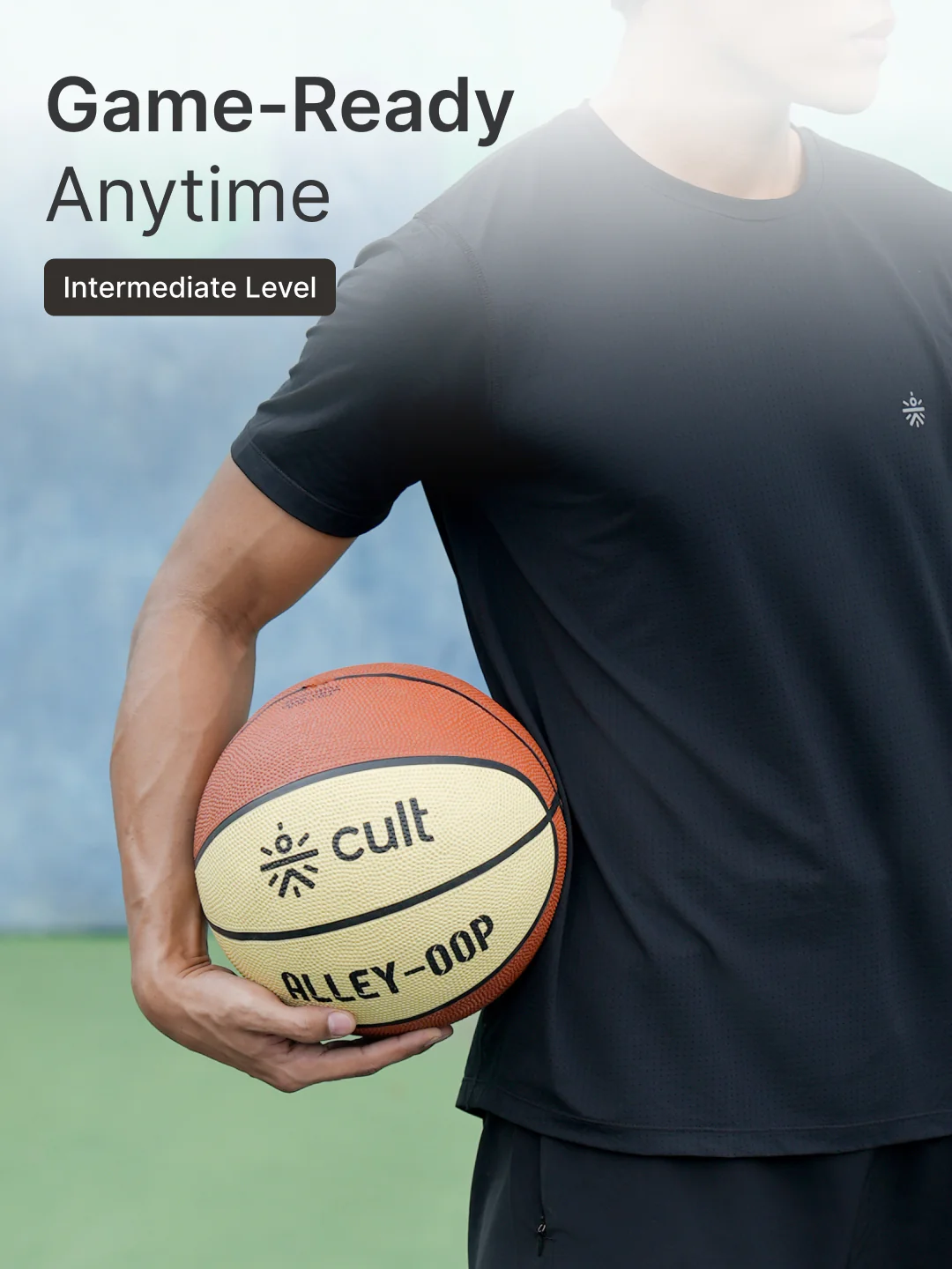 Cult Basketball Combo Alley-OOP 7 No (Brown/Cream) + Ball Pump - Image 3