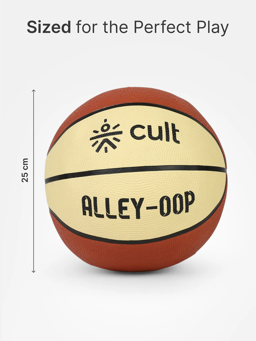 Cult Basketball Combo Alley-OOP 7 No (Brown/Cream) + Ball Pump - Image 5
