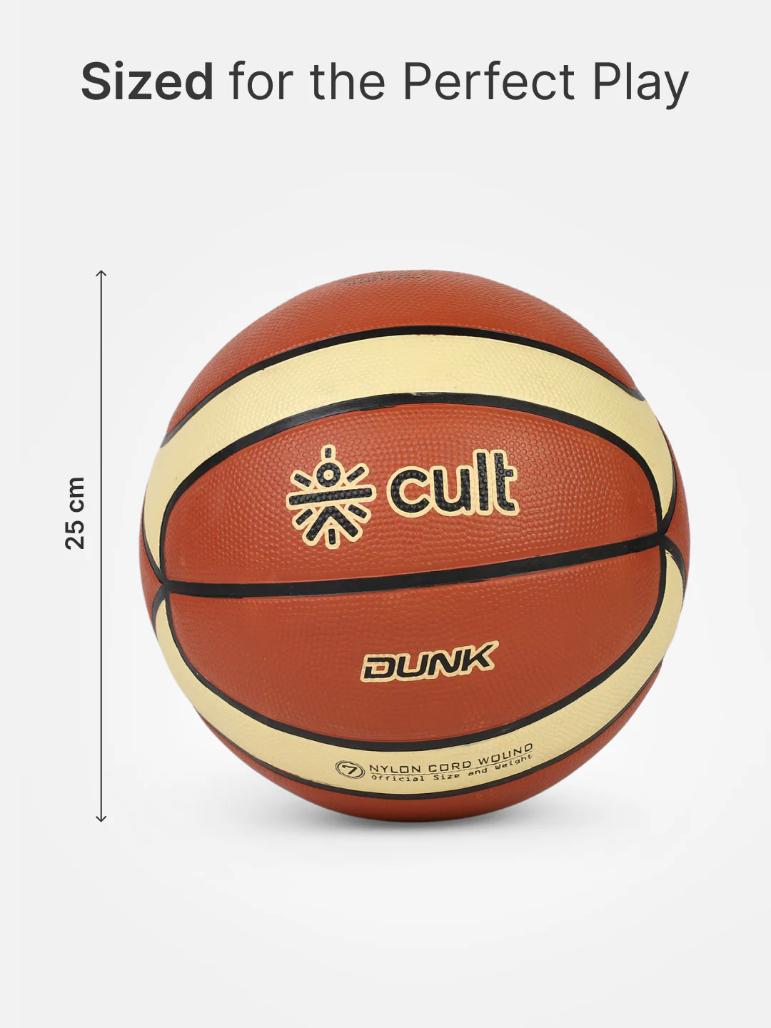 Cult Basketball Combo Premium Dunk 7 No (Brown/Cream) + Ball Pump - Image 5
