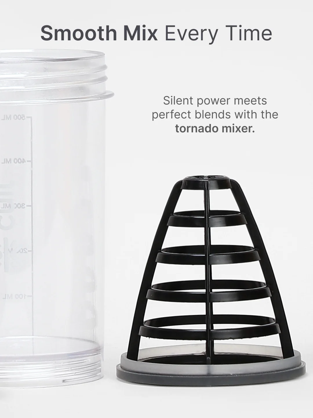 cult Cyclone Shaker 500ML Unisex Black Grey - Image 4