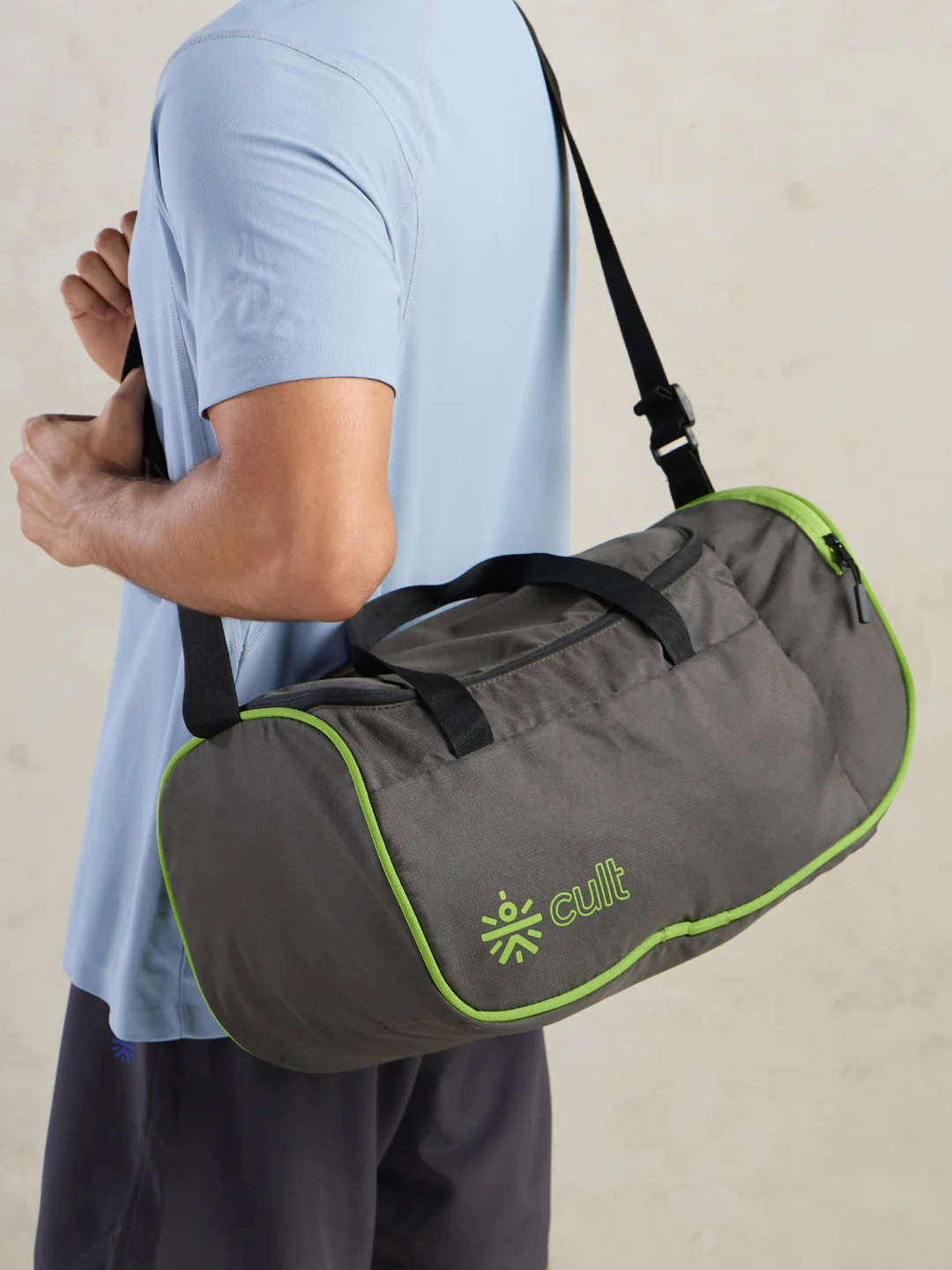 Foldable Duffle Bag 25L with Adjustable Strap Olive