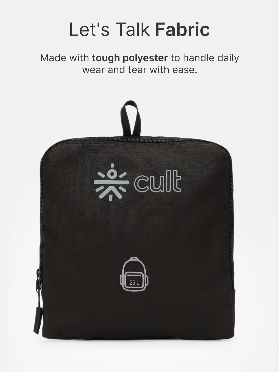 cult Foldable Backpack 25L Black - Image 5