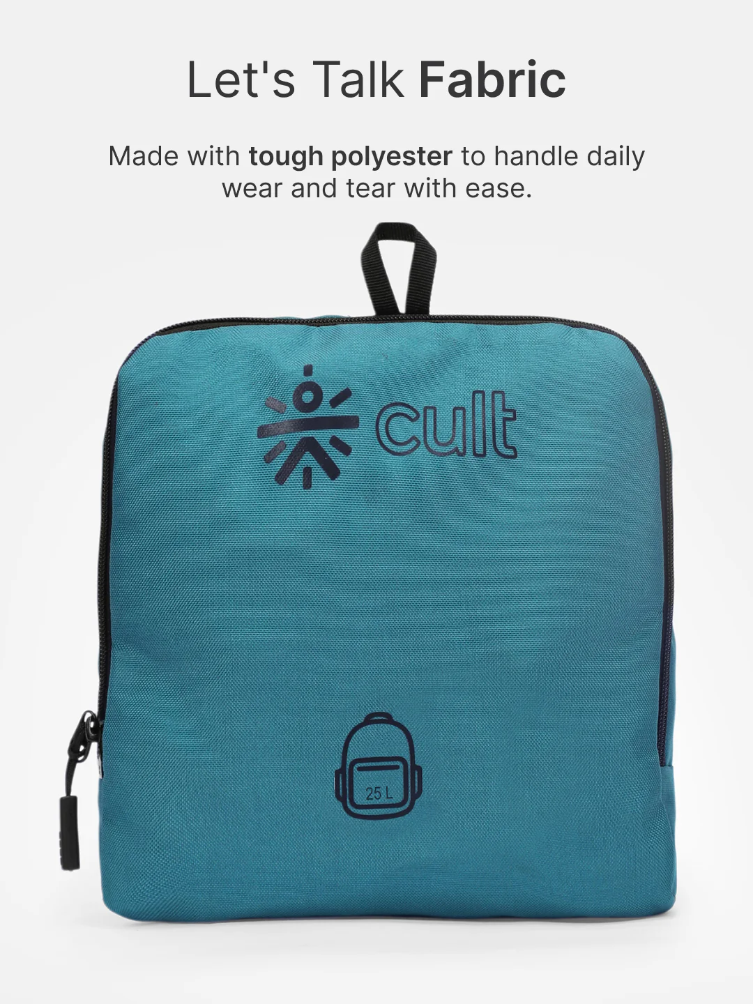 cult Foldable Backpack 25L Teal - Image 5