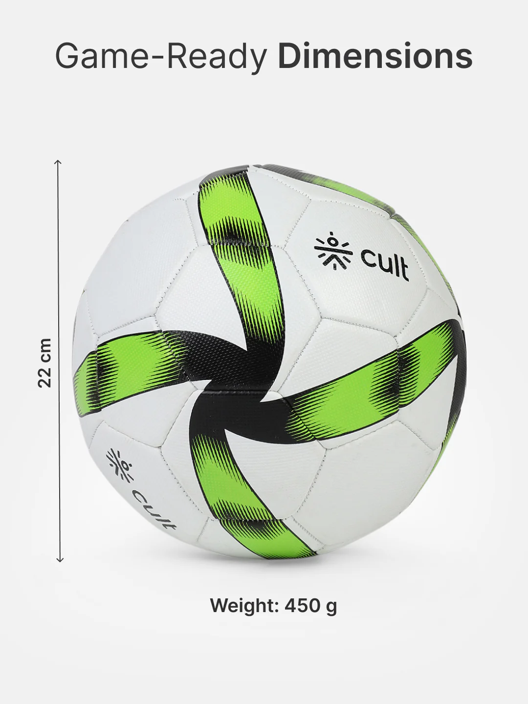 Cult Football Combo MS Xtreme Green 32P + Ball Pump - Image 7