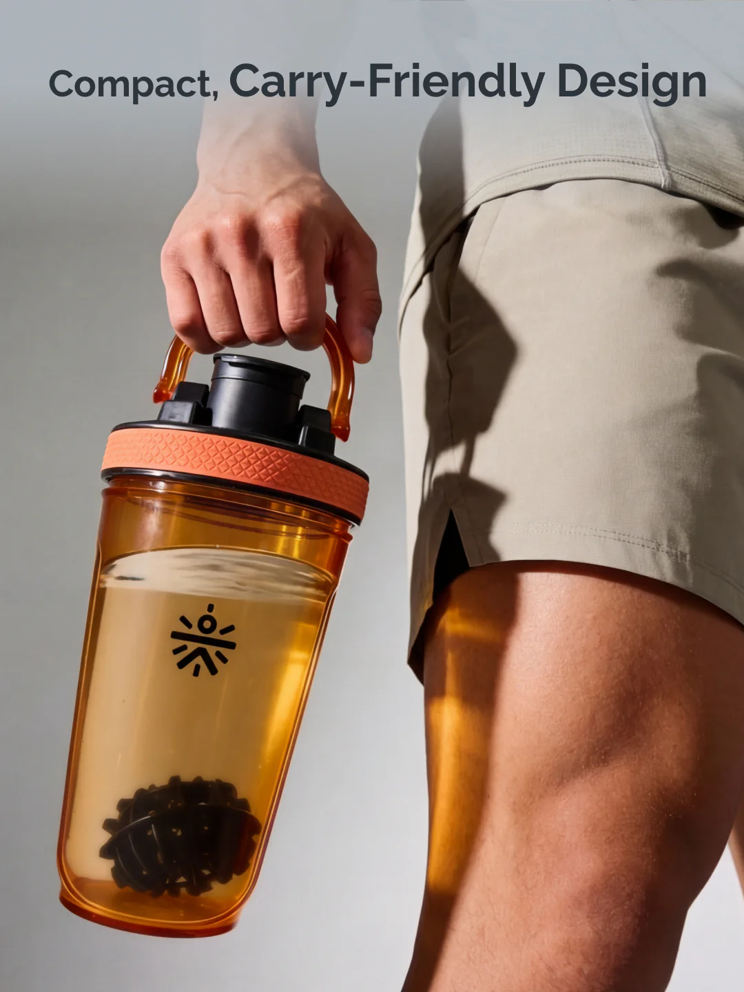 CULT FrostBlend Shaker Bottle 500 ml, Durable Leak-Proof Multipurpose Shaker for Fitness & Supplements Orange - Image 4