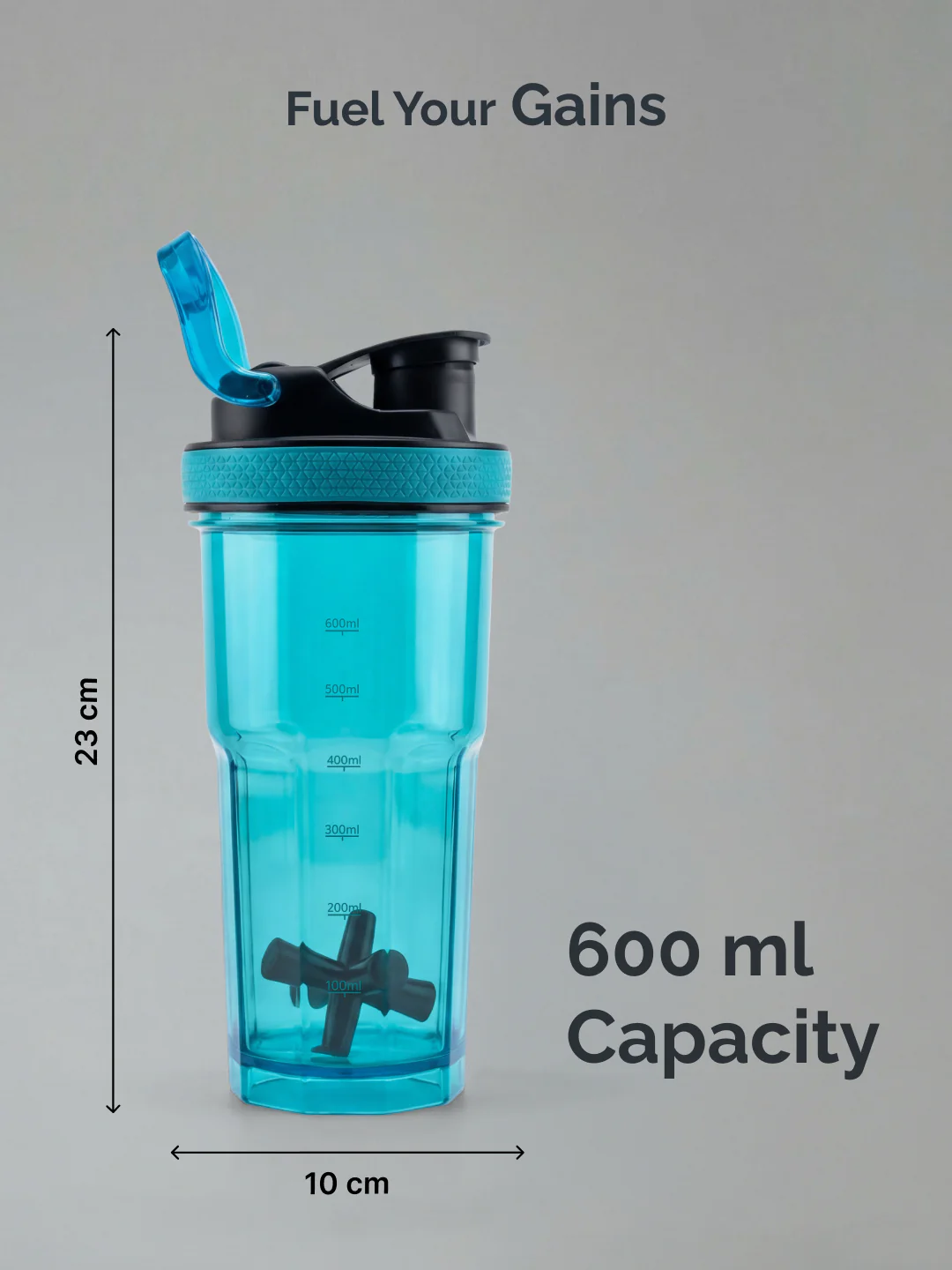 CULT FrostBlend Shaker Bottle, Premium Leak-Proof Multipurpose Shaker for Workout & Daily Use (Blue 600ml) - Image 5