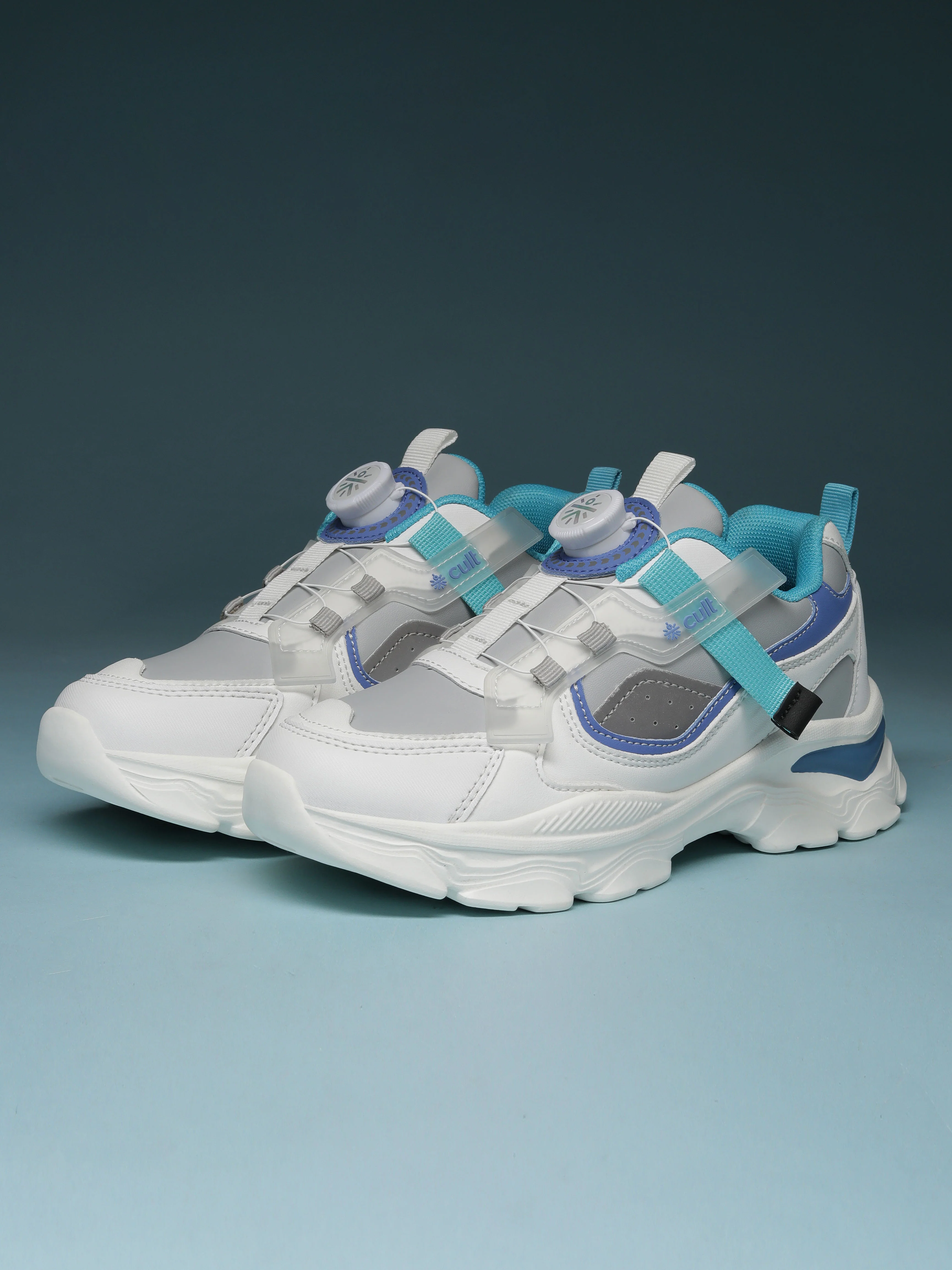 cult Kids' Zoomster Sneakers - White/Grey - Image 11