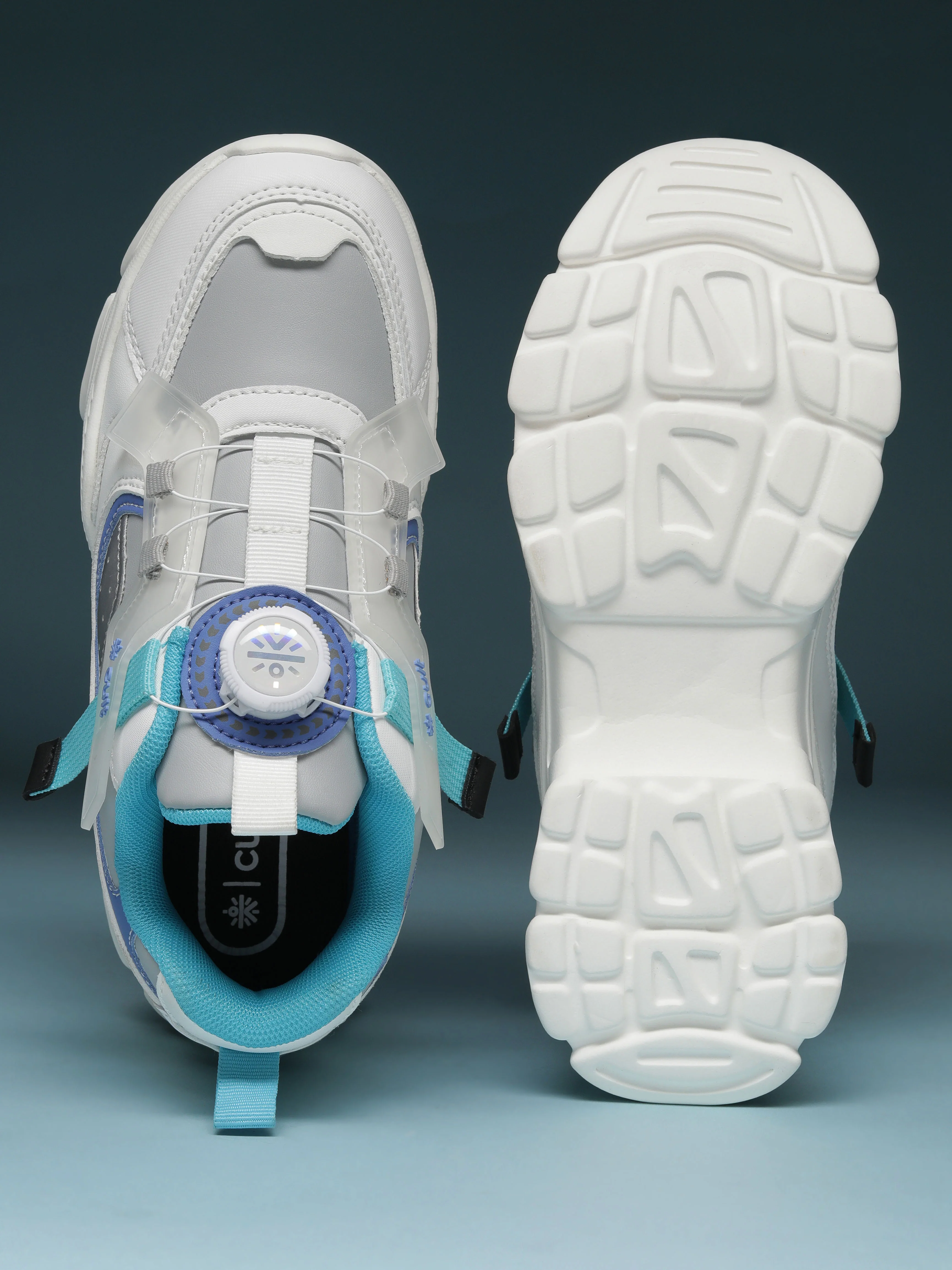 cult Kids' Zoomster Sneakers - White/Grey - Image 7