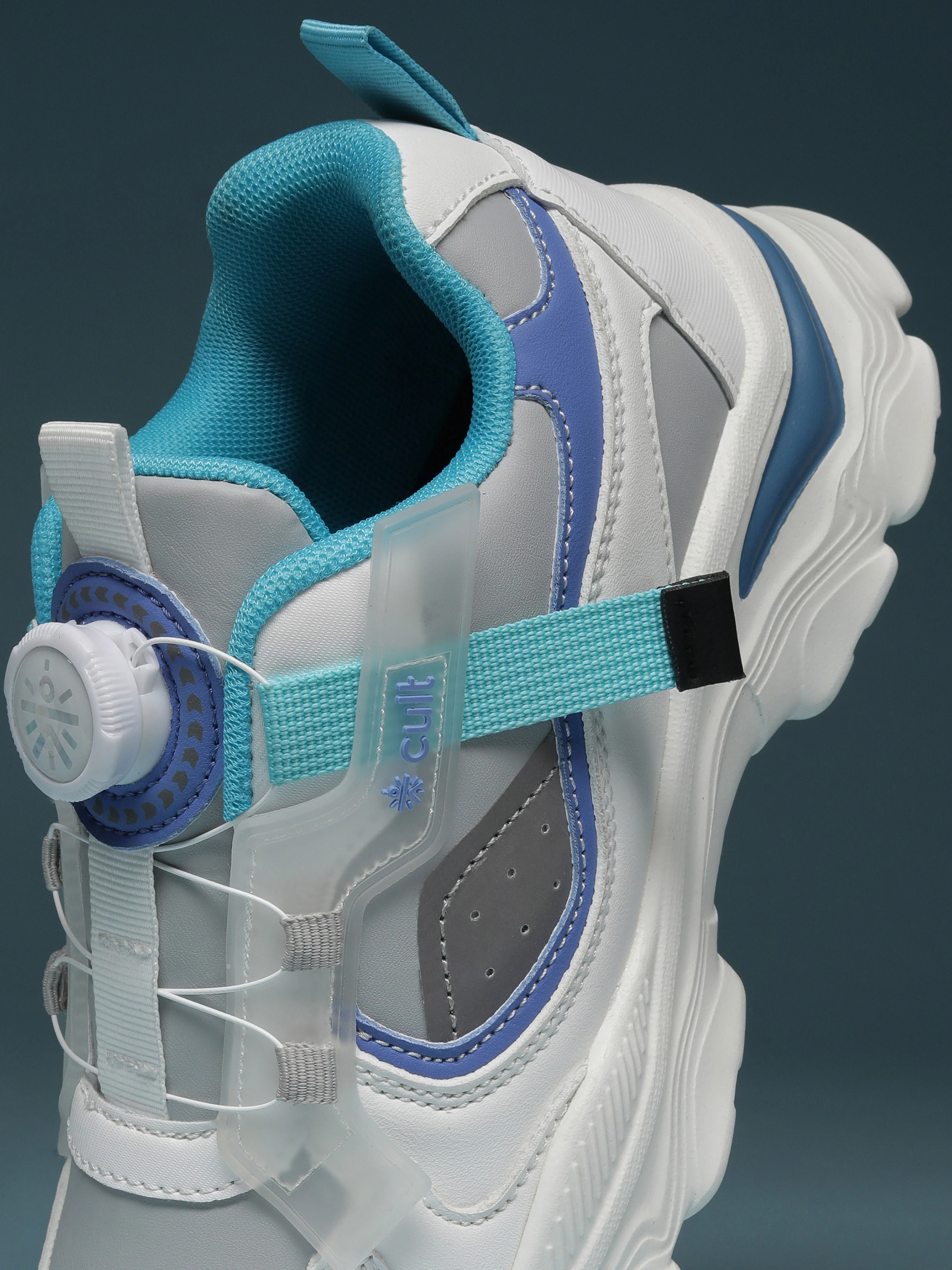 cult Kids' Zoomster Sneakers - White/Grey - Image 9