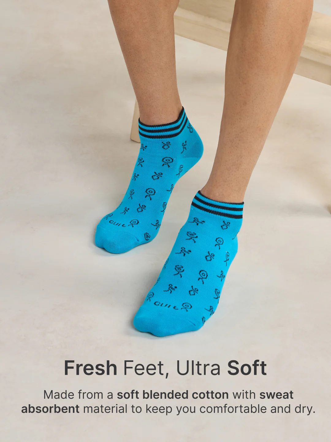 CULT Men's Ankle Length Cotton Socks Ultra Soft, Breathable & Anti-Microbial Casual & Sports Socks with Moisture-Absorbent Fabric - Image 5