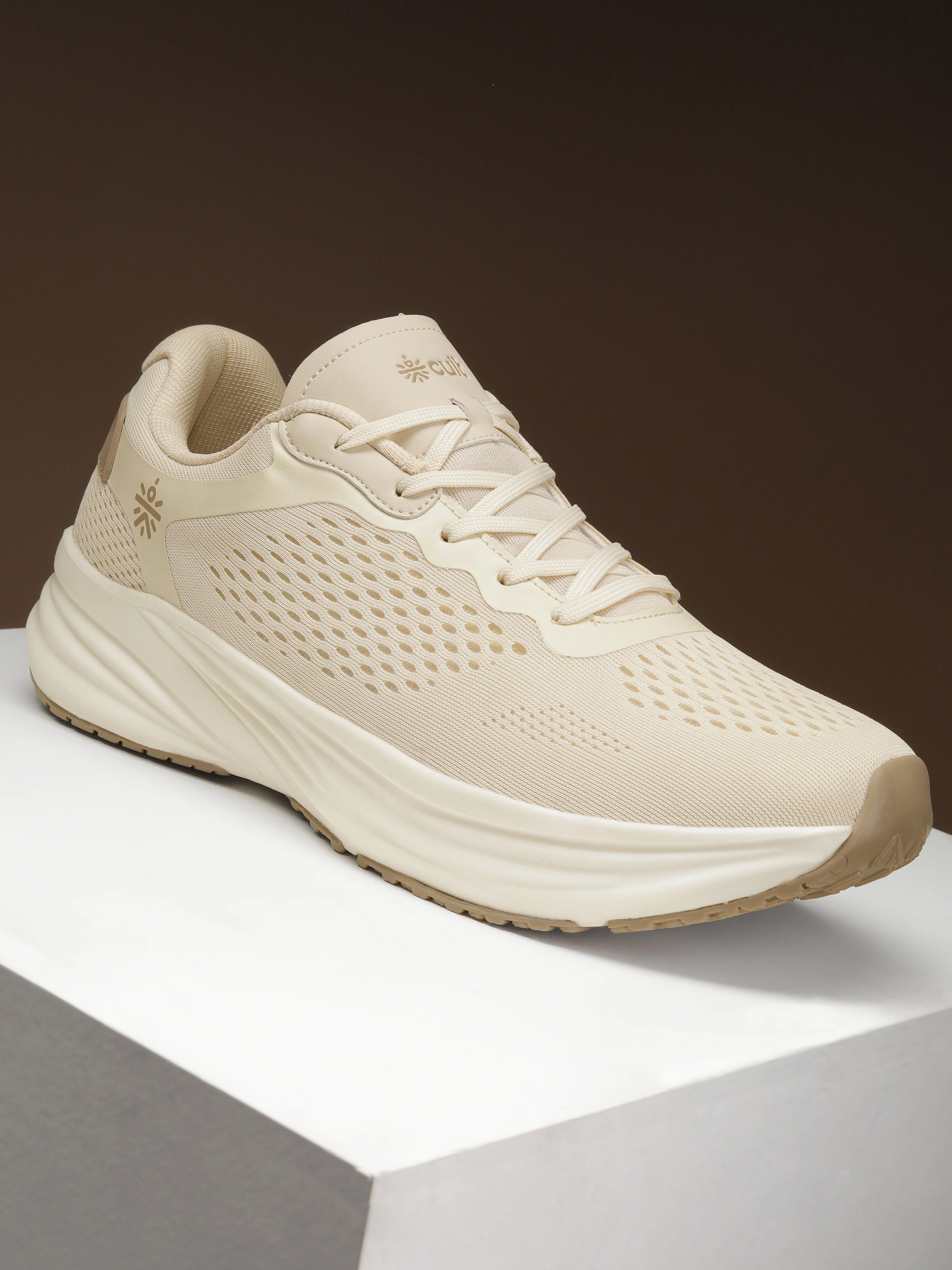 cult Men's StridePro Running Shoes - Beige