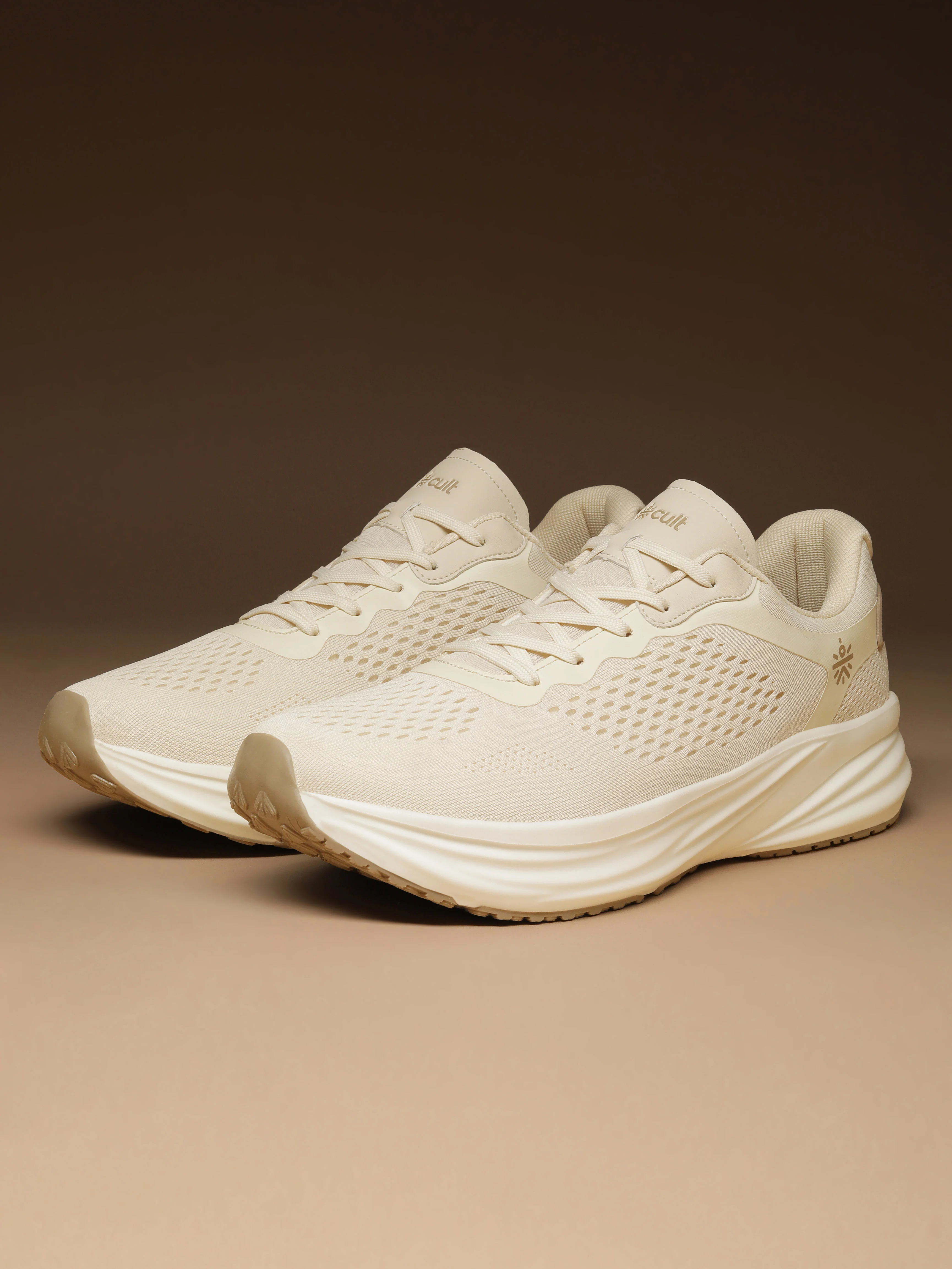 cult Men's StridePro Running Shoes - Beige - Image 12