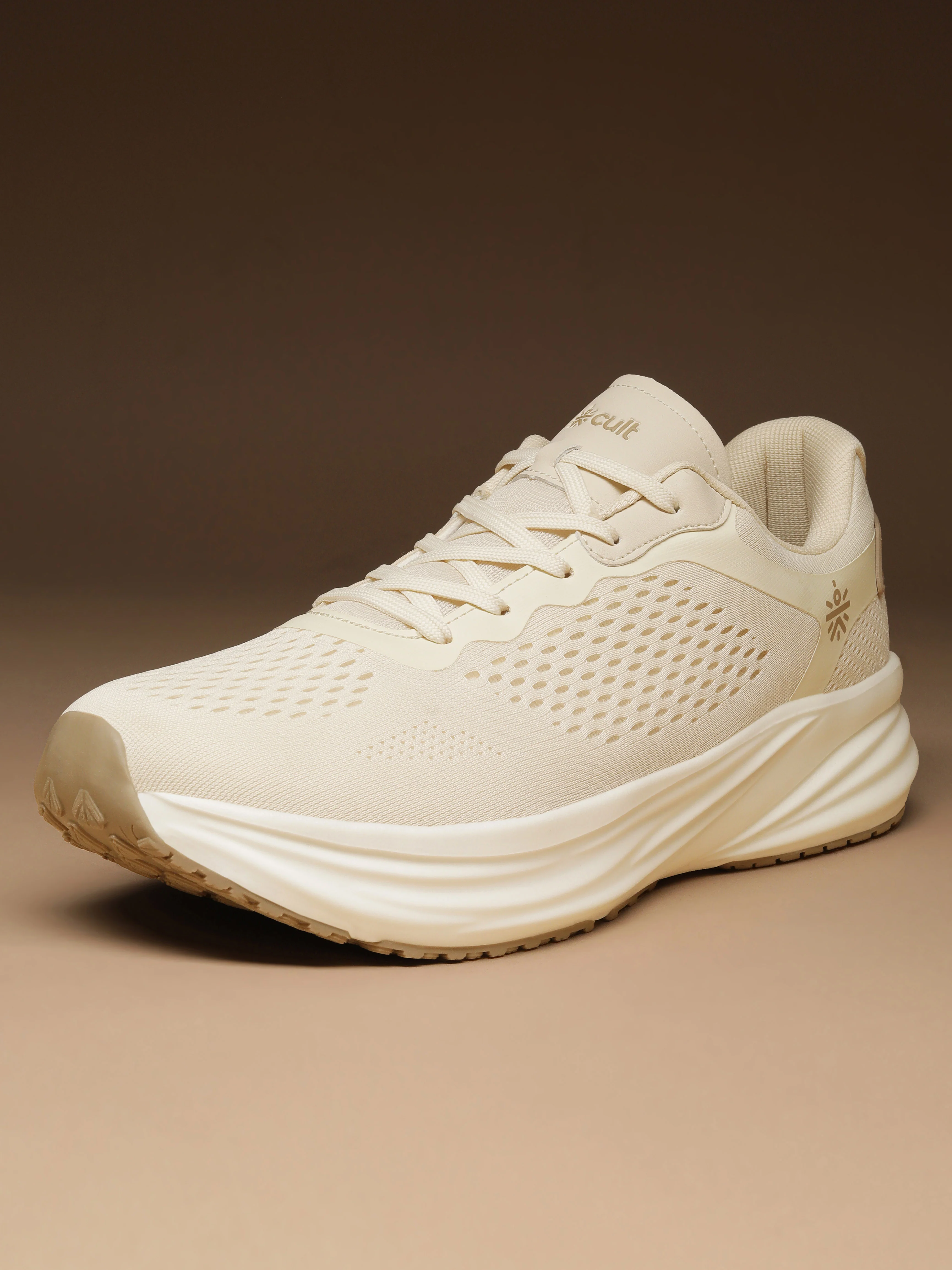 cult Men's StridePro Running Shoes - Beige - Image 4