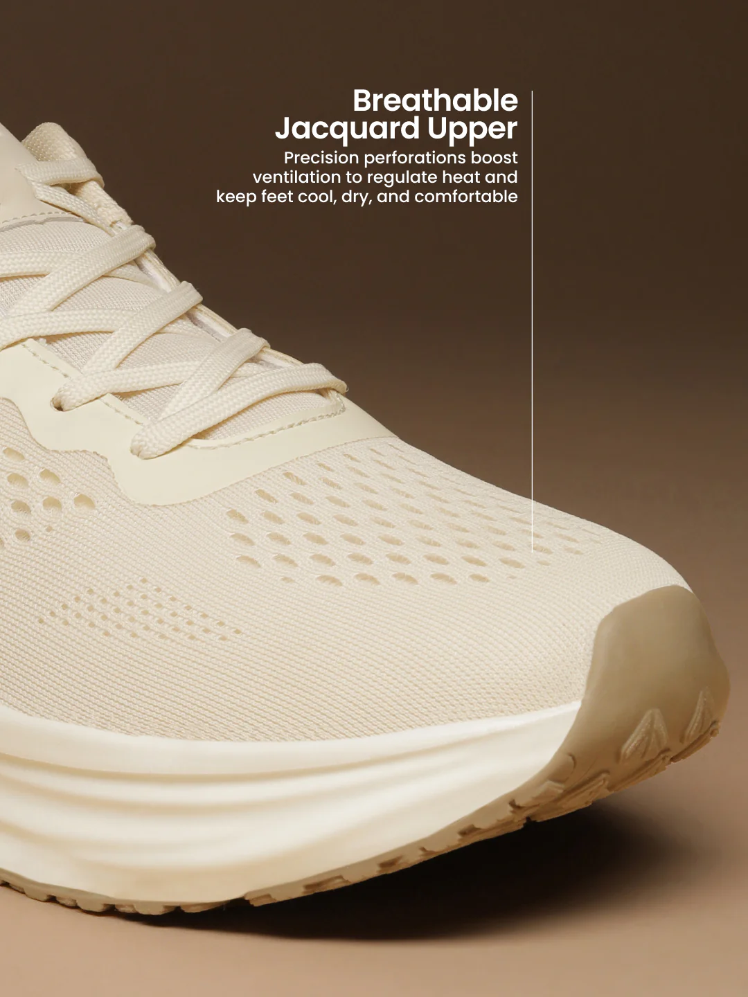 cult Men's StridePro Running Shoes - Beige - Image 5