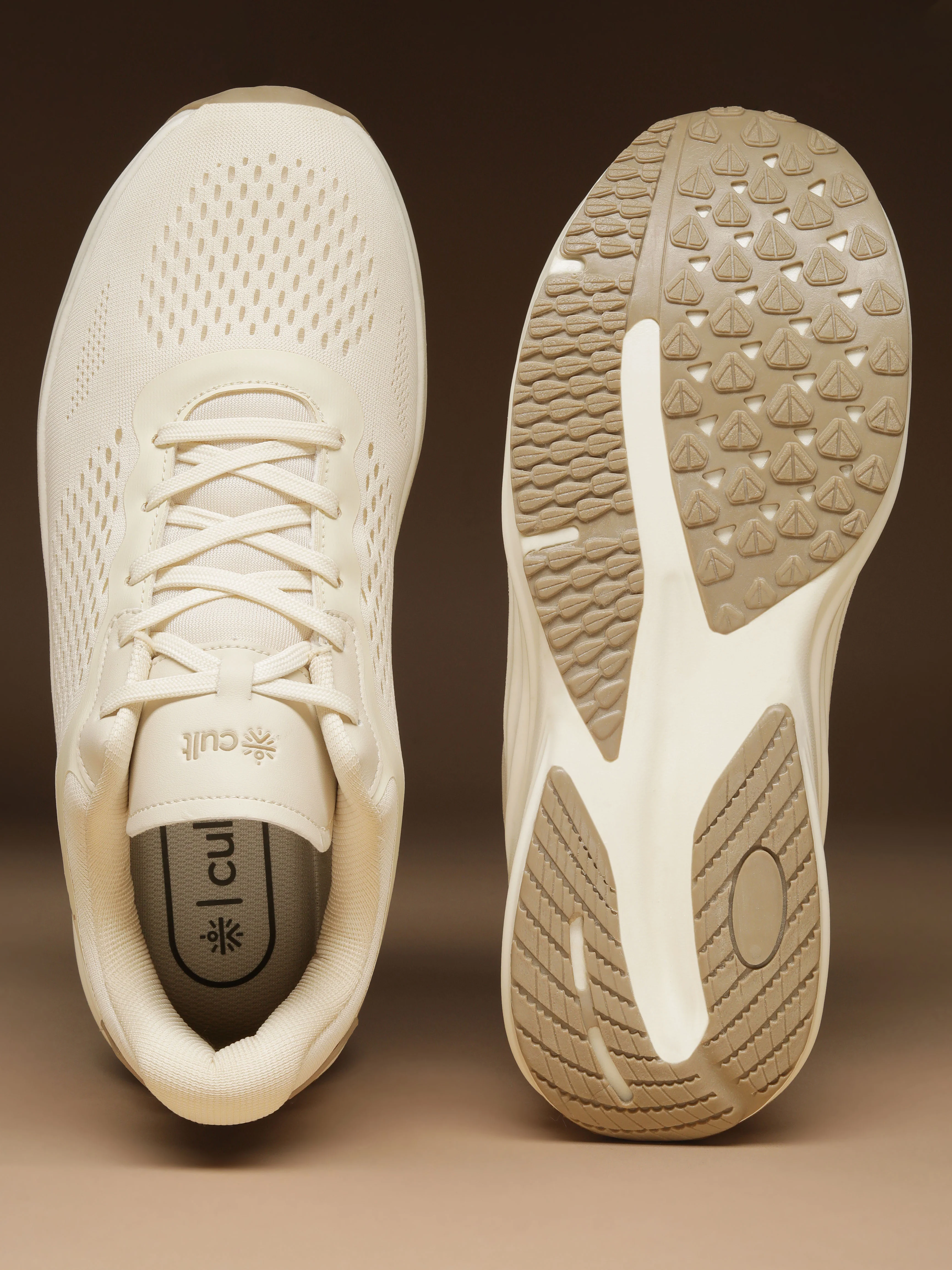 cult Men's StridePro Running Shoes - Beige - Image 8