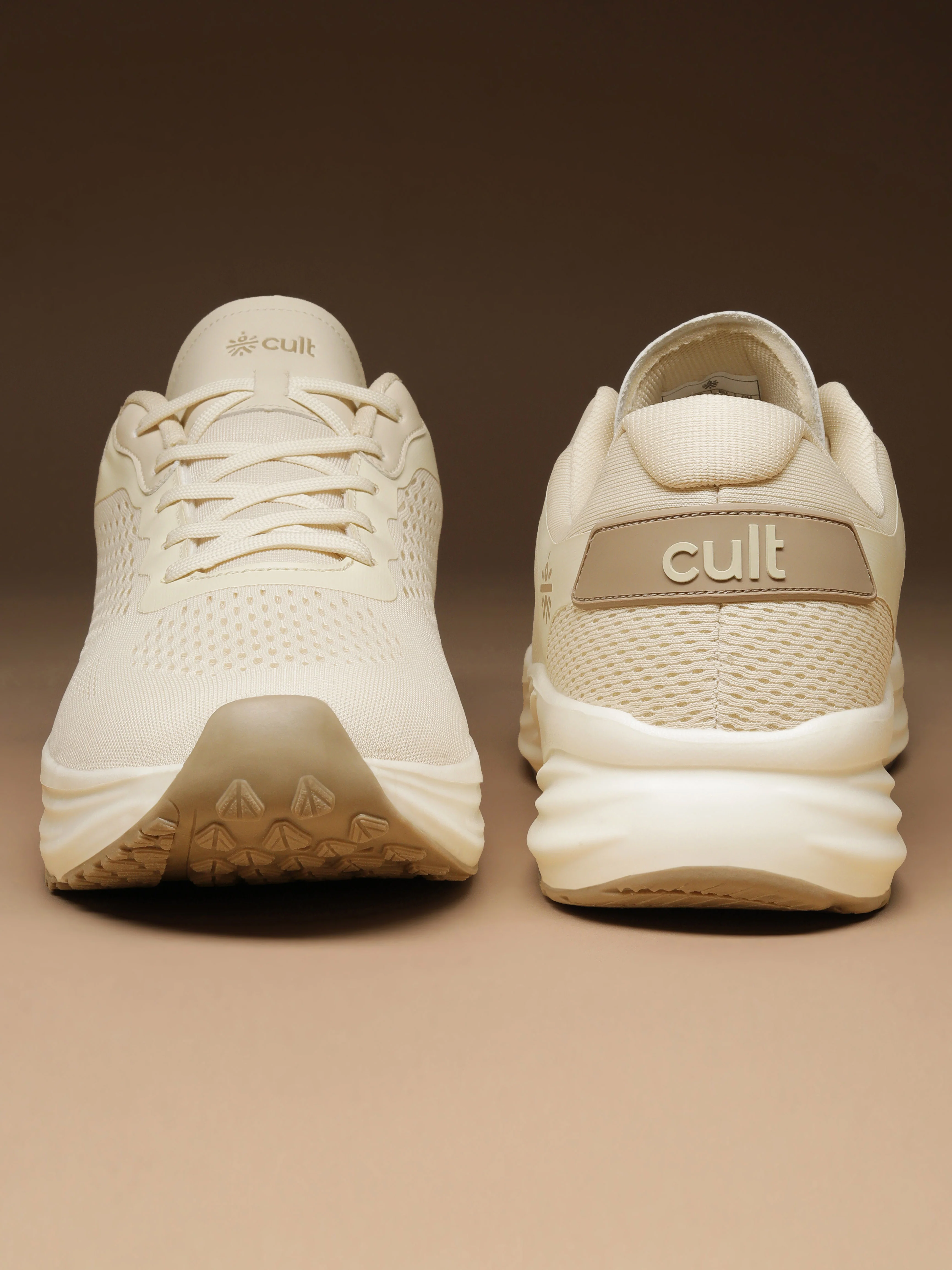 cult Men's StridePro Running Shoes - Beige - Image 9