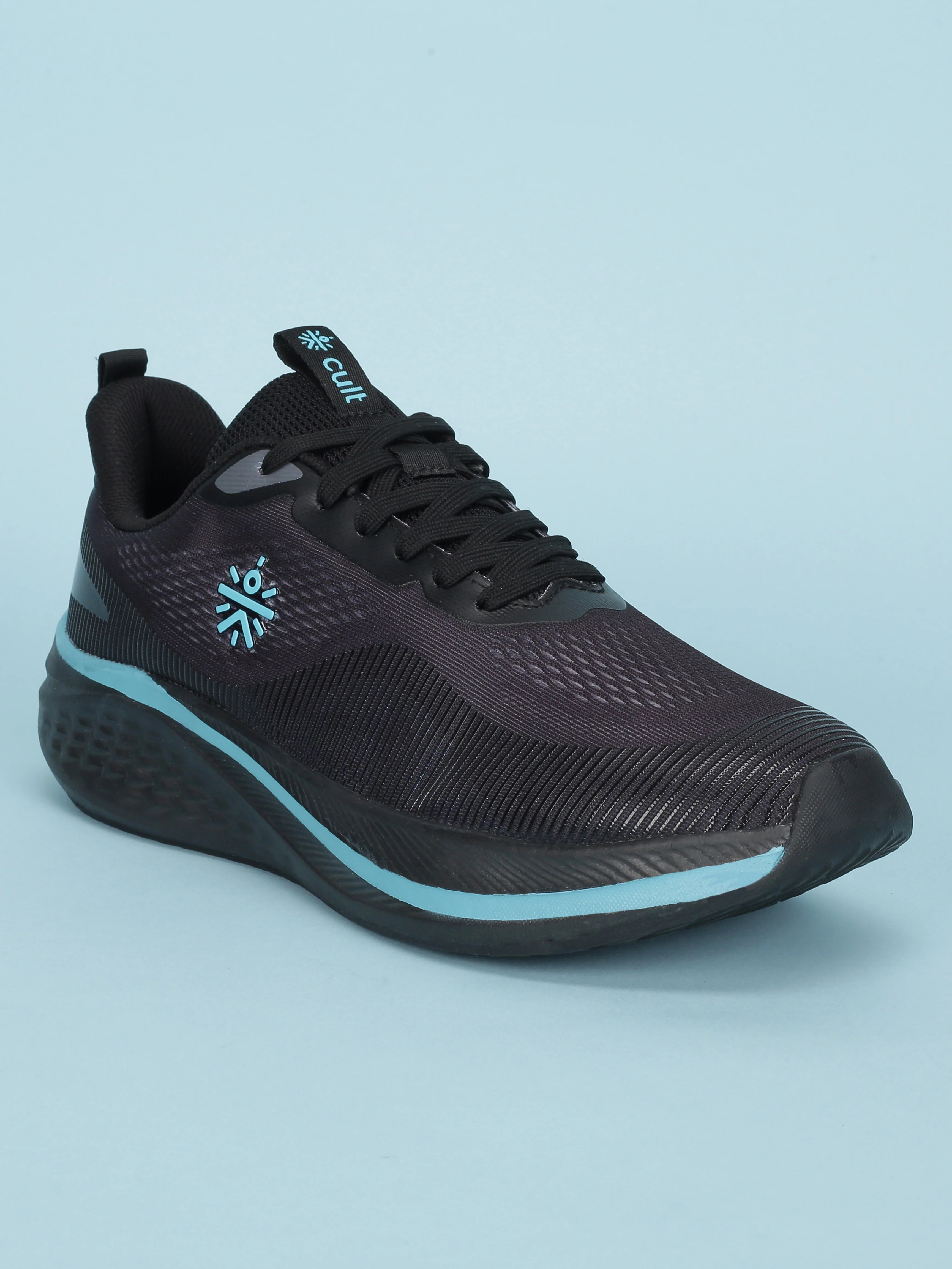cult Men's Typhon Running Shoes - Black/Turquoise - Image 3