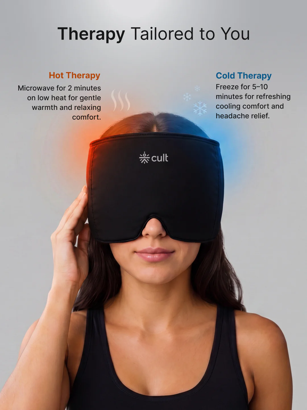 Cult Migraine Relief Cap Hot and Cold Gel Therapy Head Wrap for Migraines, Headaches, Sinus Pressure and Stress Relief - Image 6