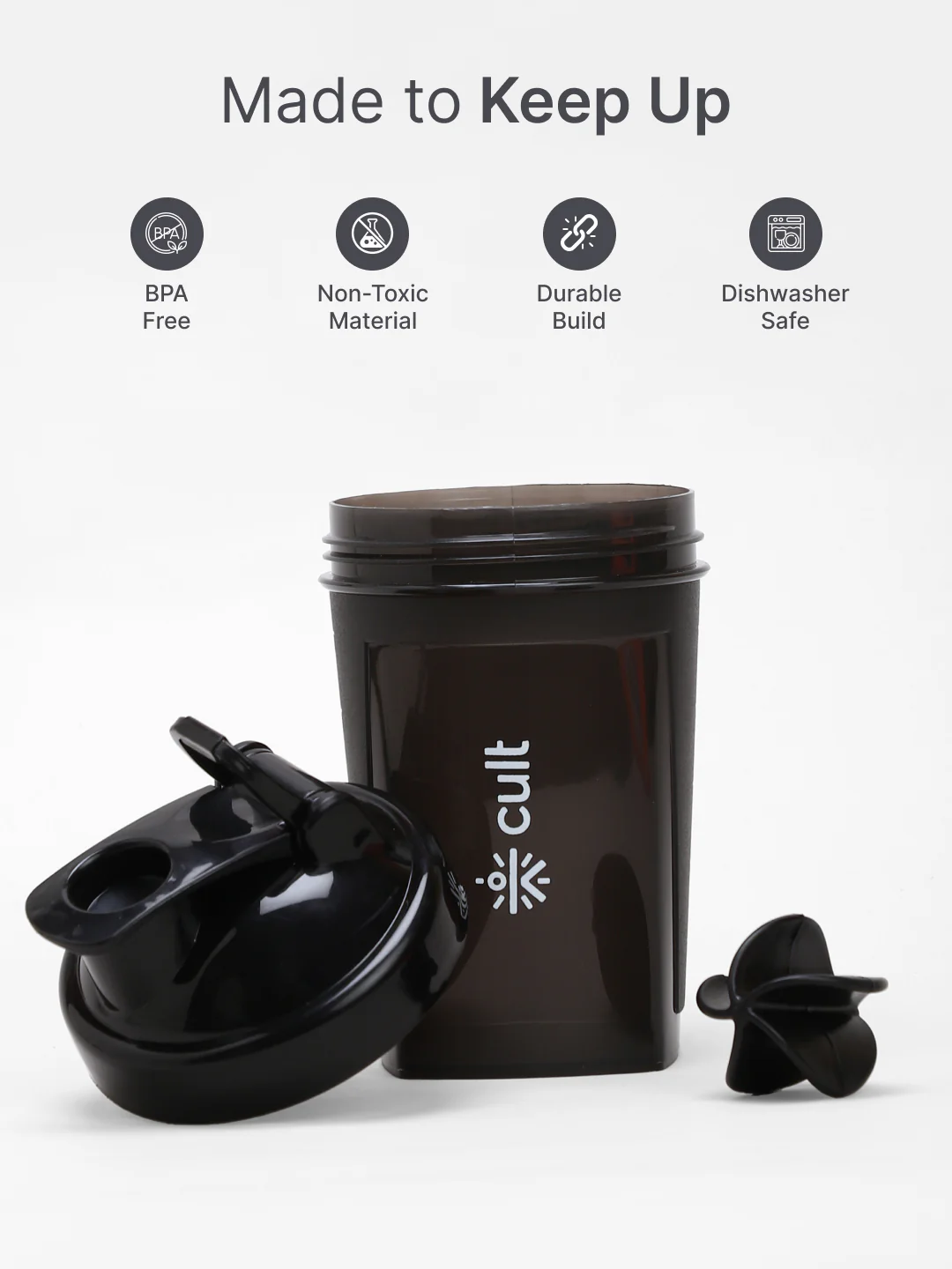 cult Micro Shaker 500ML Unisex Black - Image 3