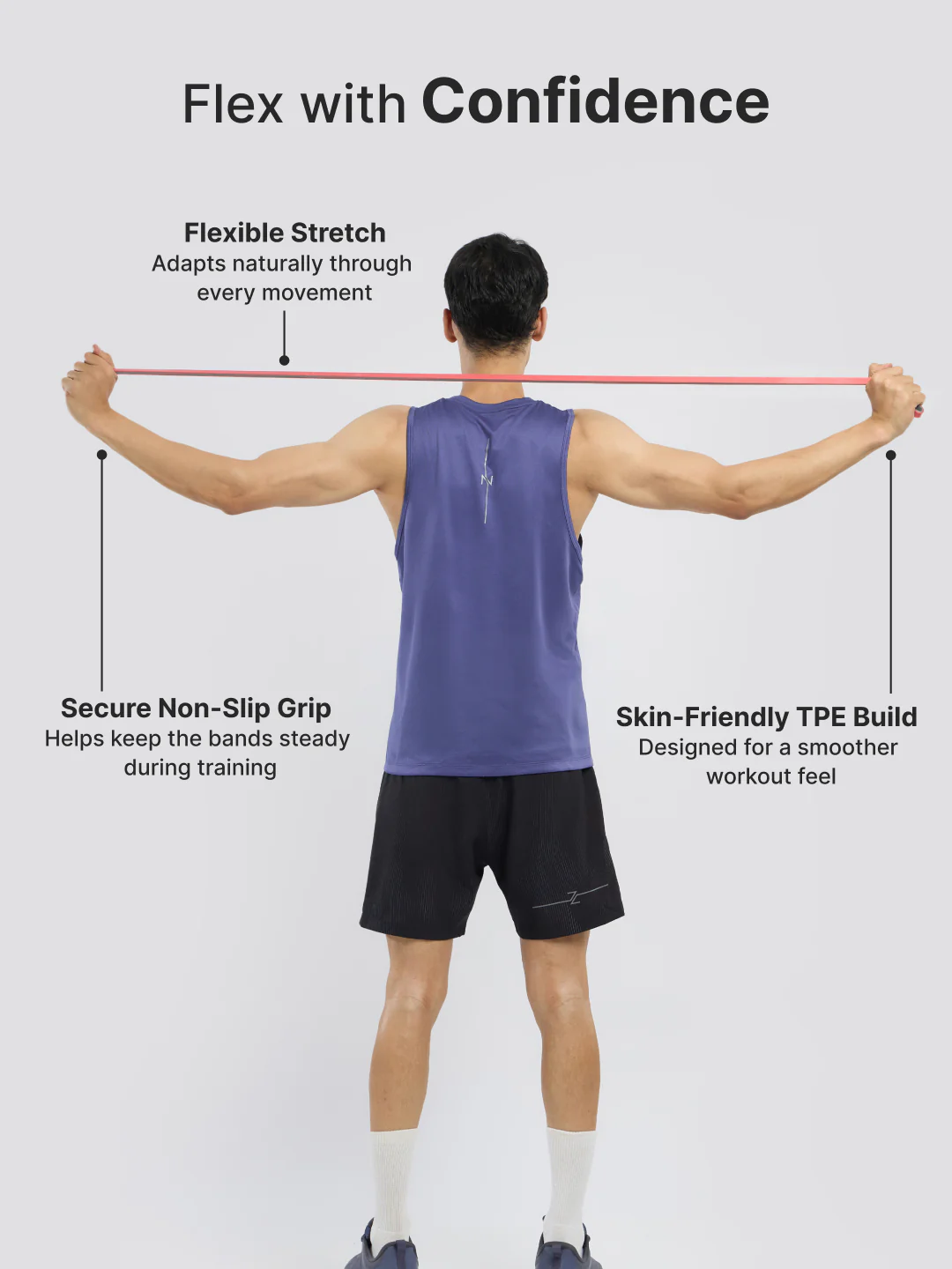 Cult Resistance Band (2.5-80kgs Resistance) for Men and Women - Image 3
