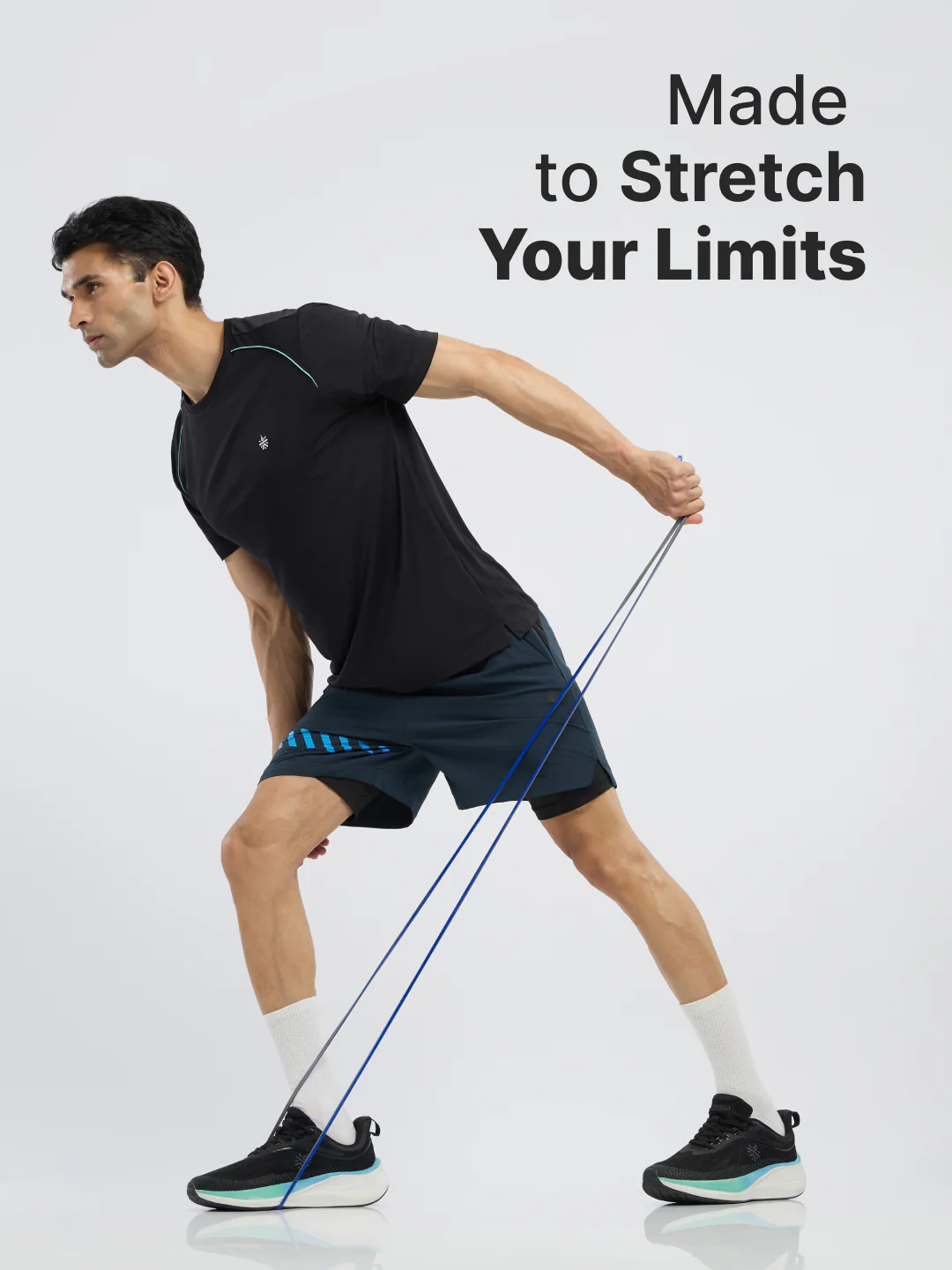 cult Resistance Band(2.5-7kgs Resistance)for Men & Women Blue Grey - Image 2