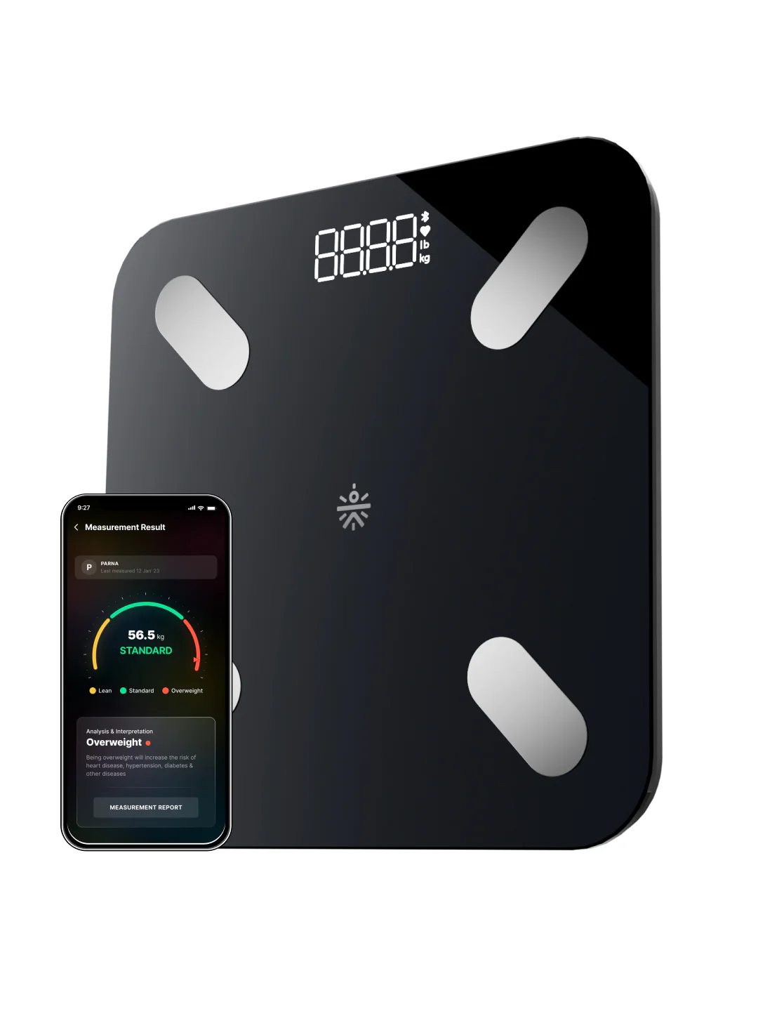 cult Smart Body Fat Scale, US FDA Approved, 20+ Parameters, BMI, 10 members, Bluetooth Weight Machine, Body Fat Analyzer, LED Display.