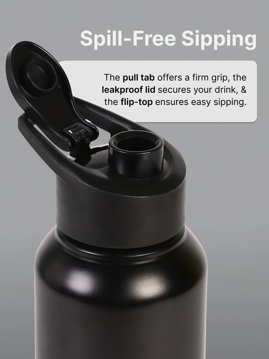 cult Steel Bottle 1Ltr With Sports Cap Black - 10 years of cult - Image 4