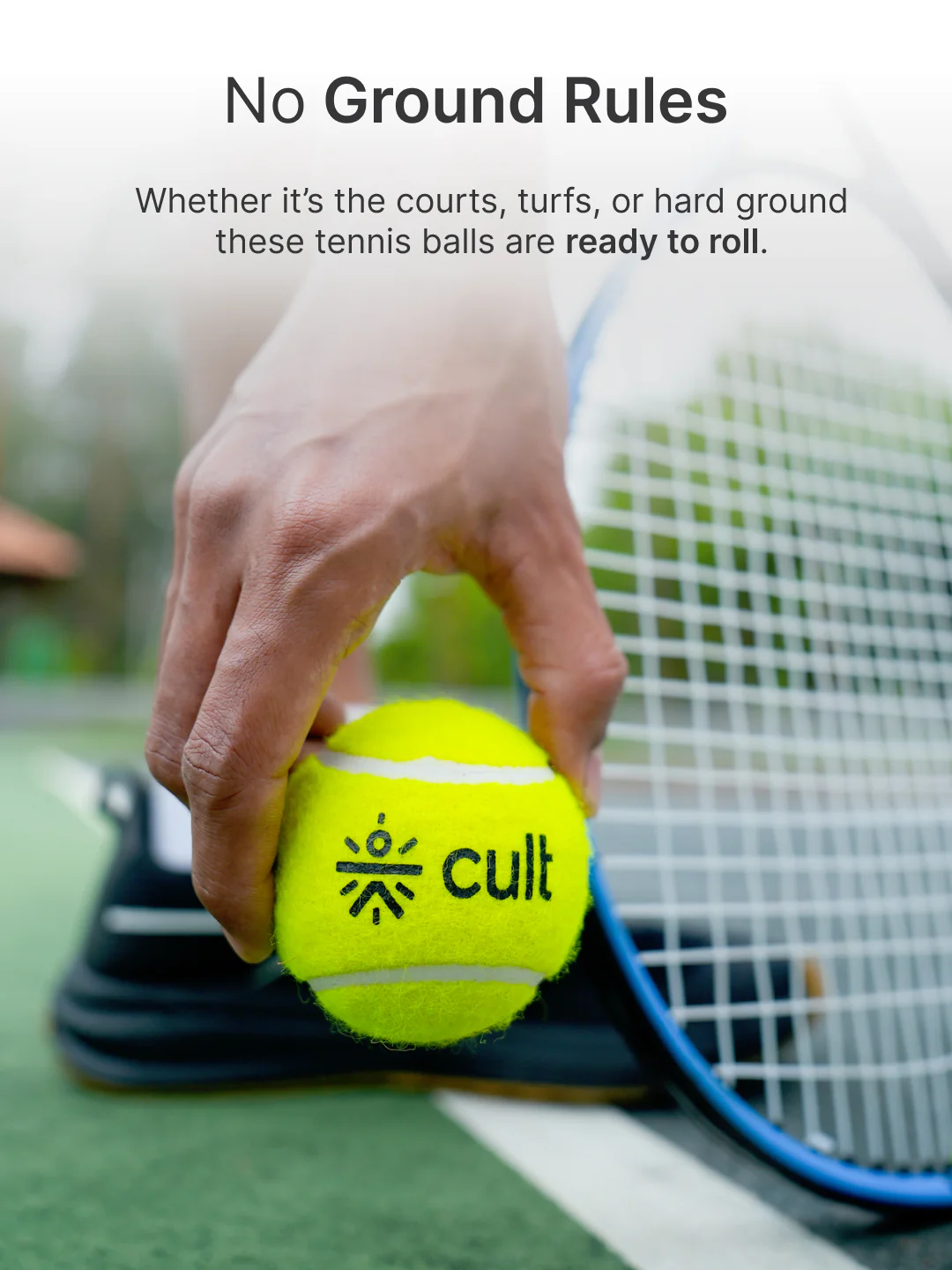 cult Tennis Ball Pack of 3 Green - Image 5