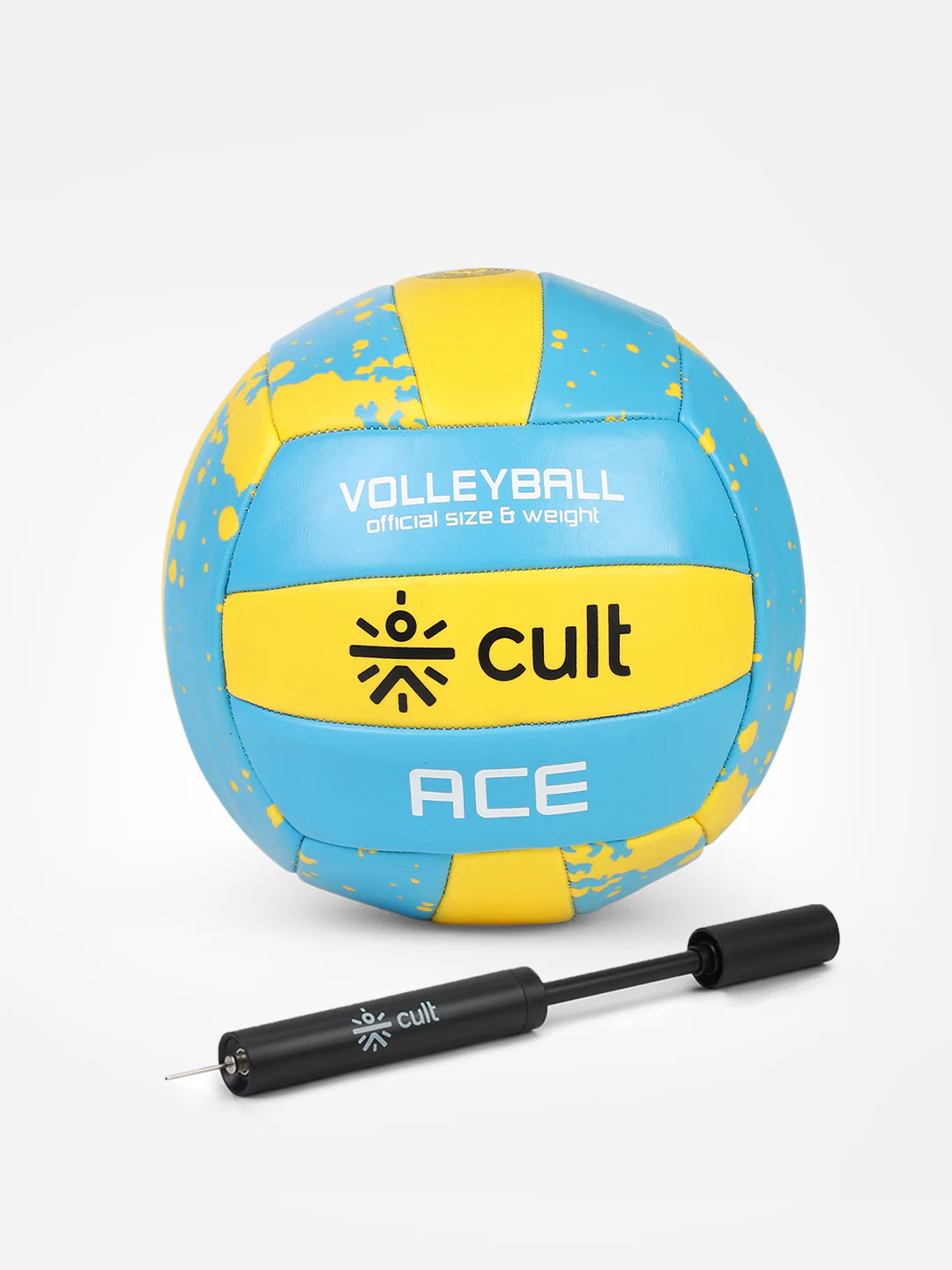 Cult Volleyball Combo ACE Blue/Yellow + Ball Pump