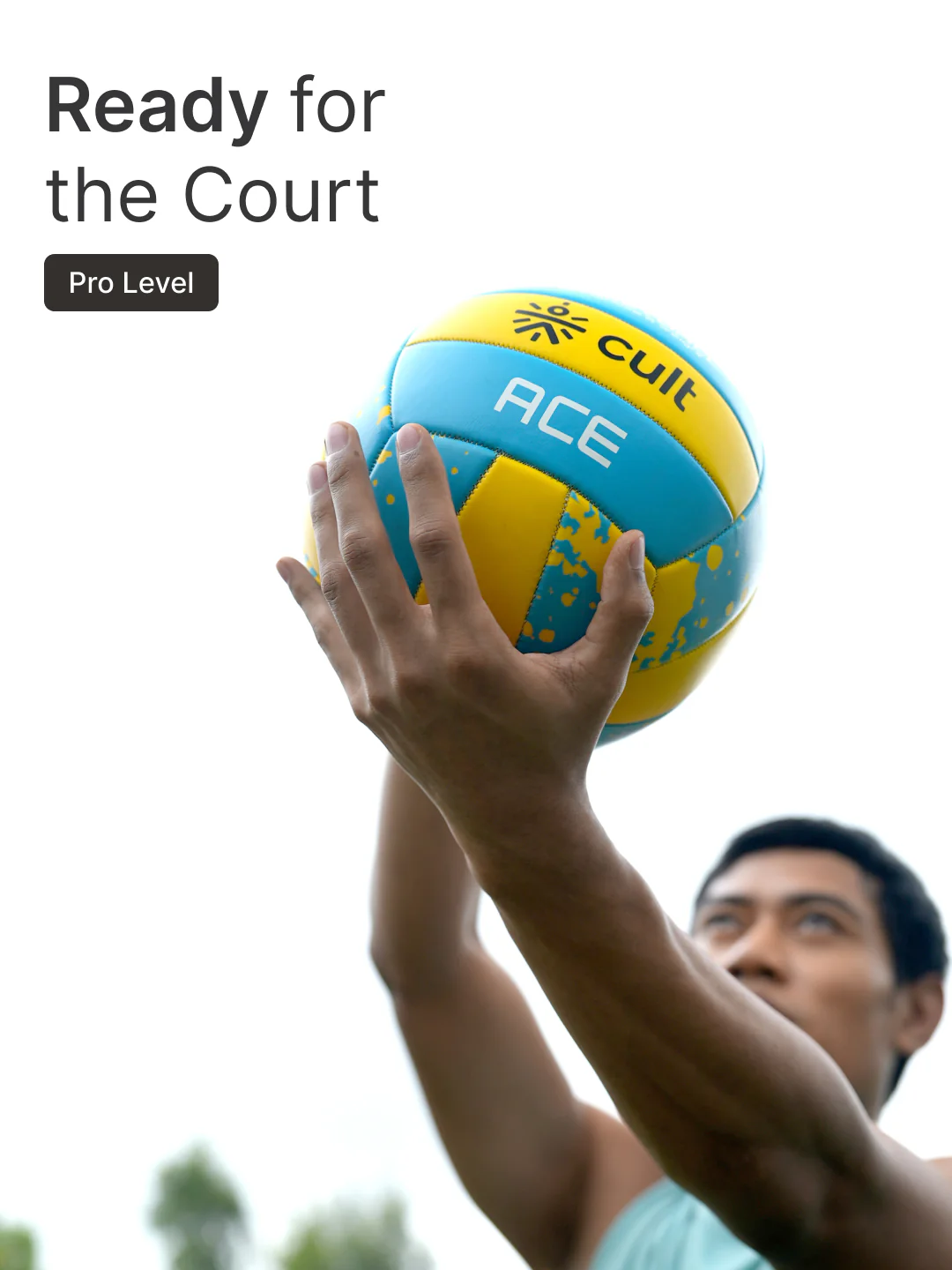 Cult Volleyball Combo ACE Blue/Yellow + Ball Pump - Image 2