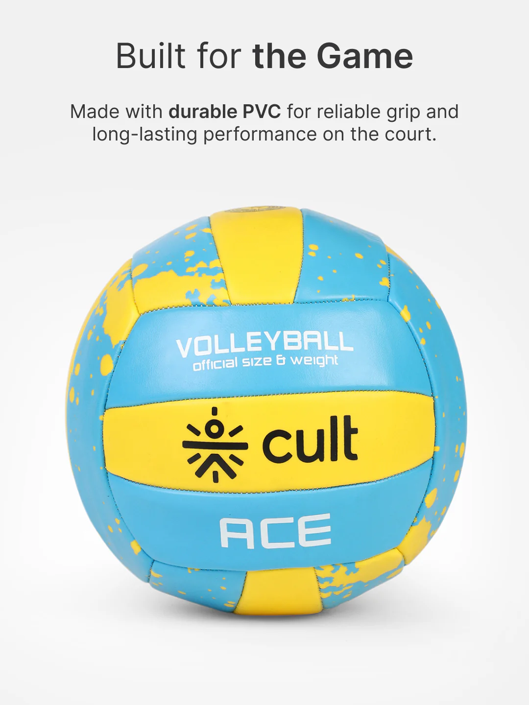 Cult Volleyball Combo ACE Blue/Yellow + Ball Pump - Image 4