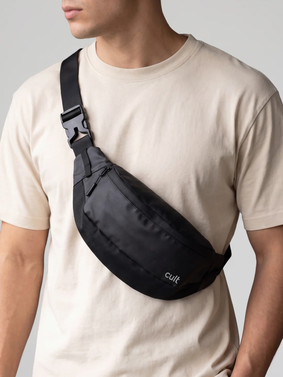 Cult Waist Bag Fanny Pack for Travel & Daily Use Black Unisex - Image 2